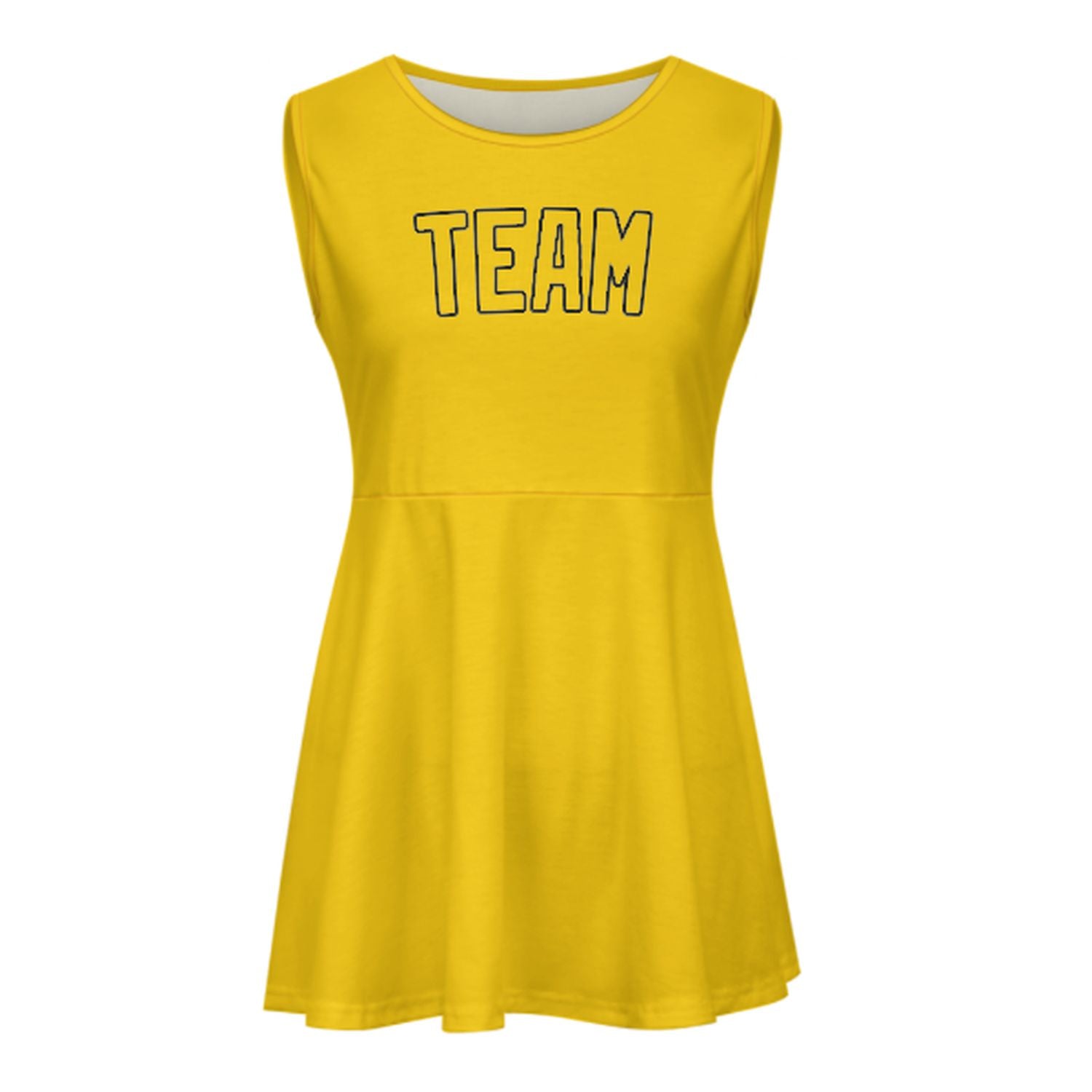 Maßgeschneidertes Gold Gold Cheerleader-Kleid