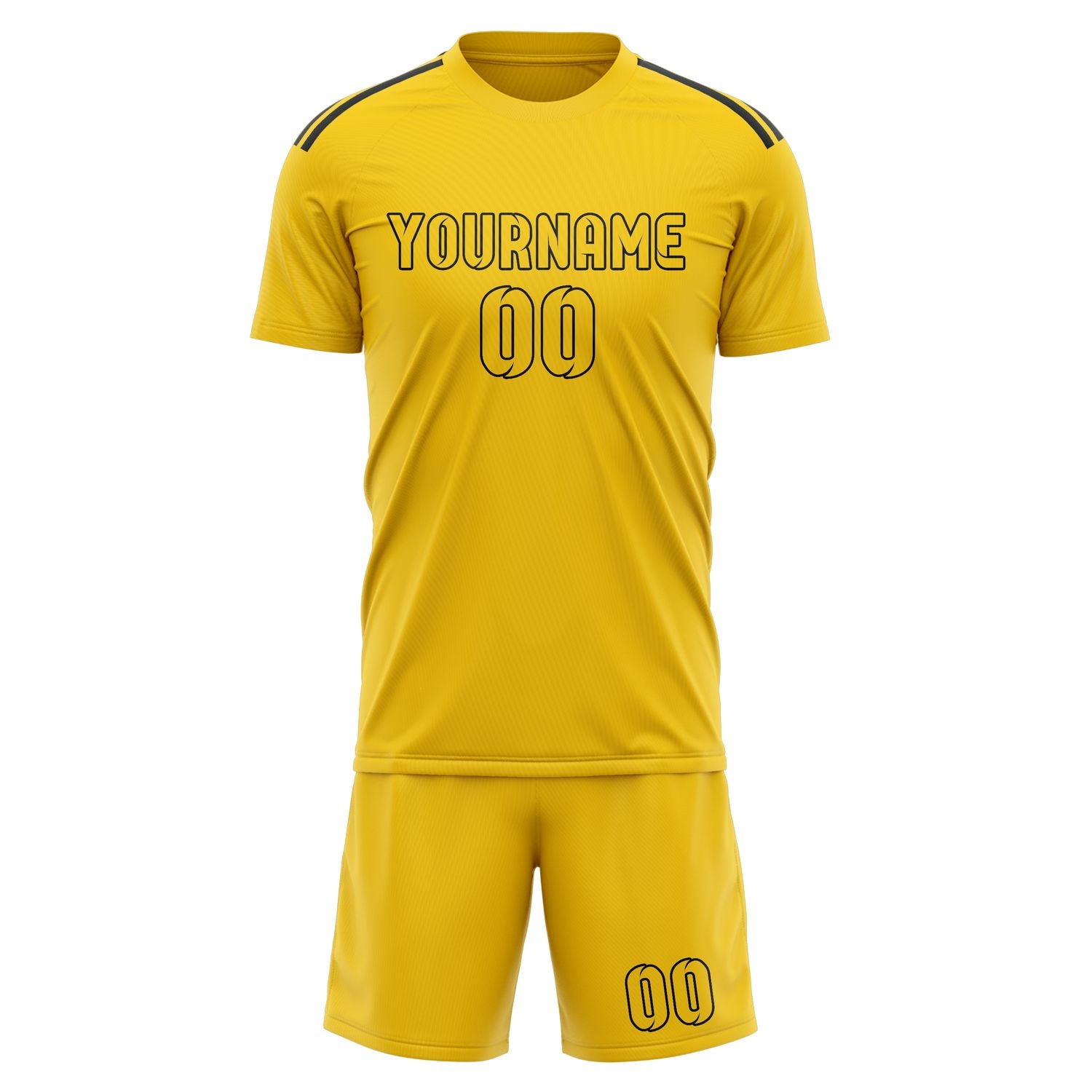 Maßgeschneidertes Professionelles Gold Gold Fußballtrikot-Set