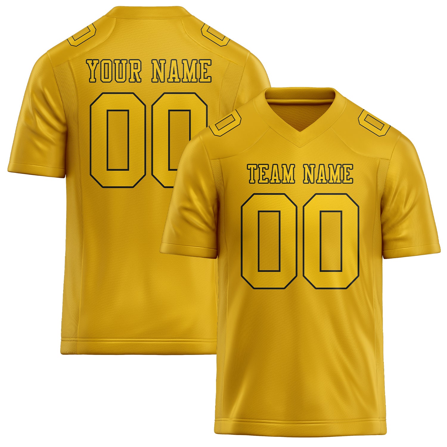 Maßgeschneidertes Professionelles Gold Gold Rugbytrikot