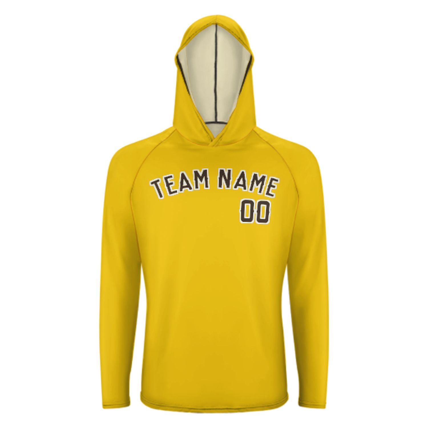 Maßgeschneidertes Gold Braun UV-Hoodie
