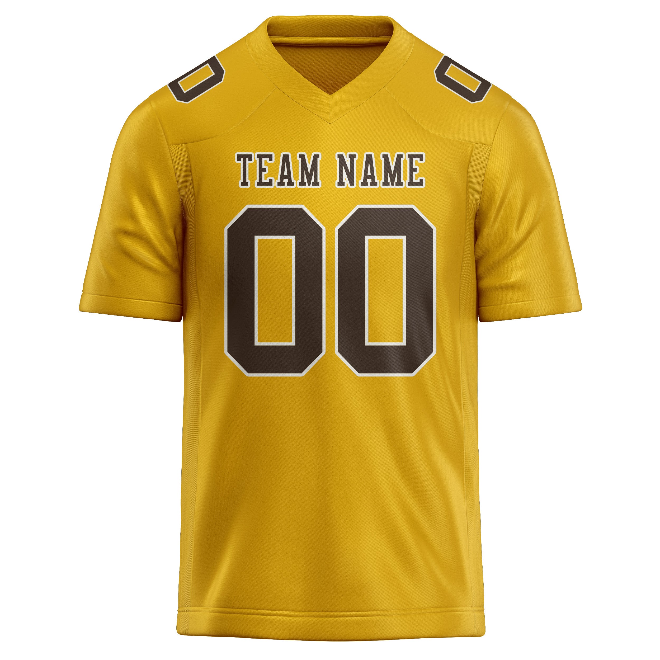 Maßgeschneidertes Professionelles Gold Braun Rugbytrikot