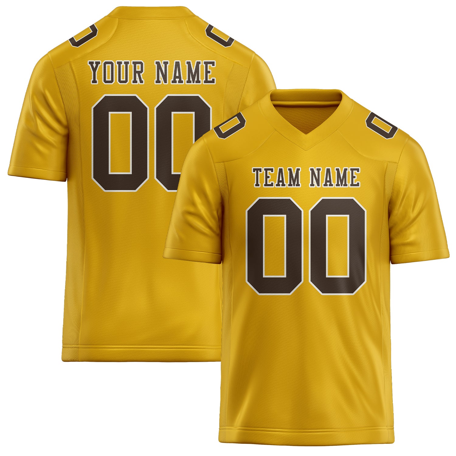 Maßgeschneidertes Professionelles Gold Braun Rugbytrikot