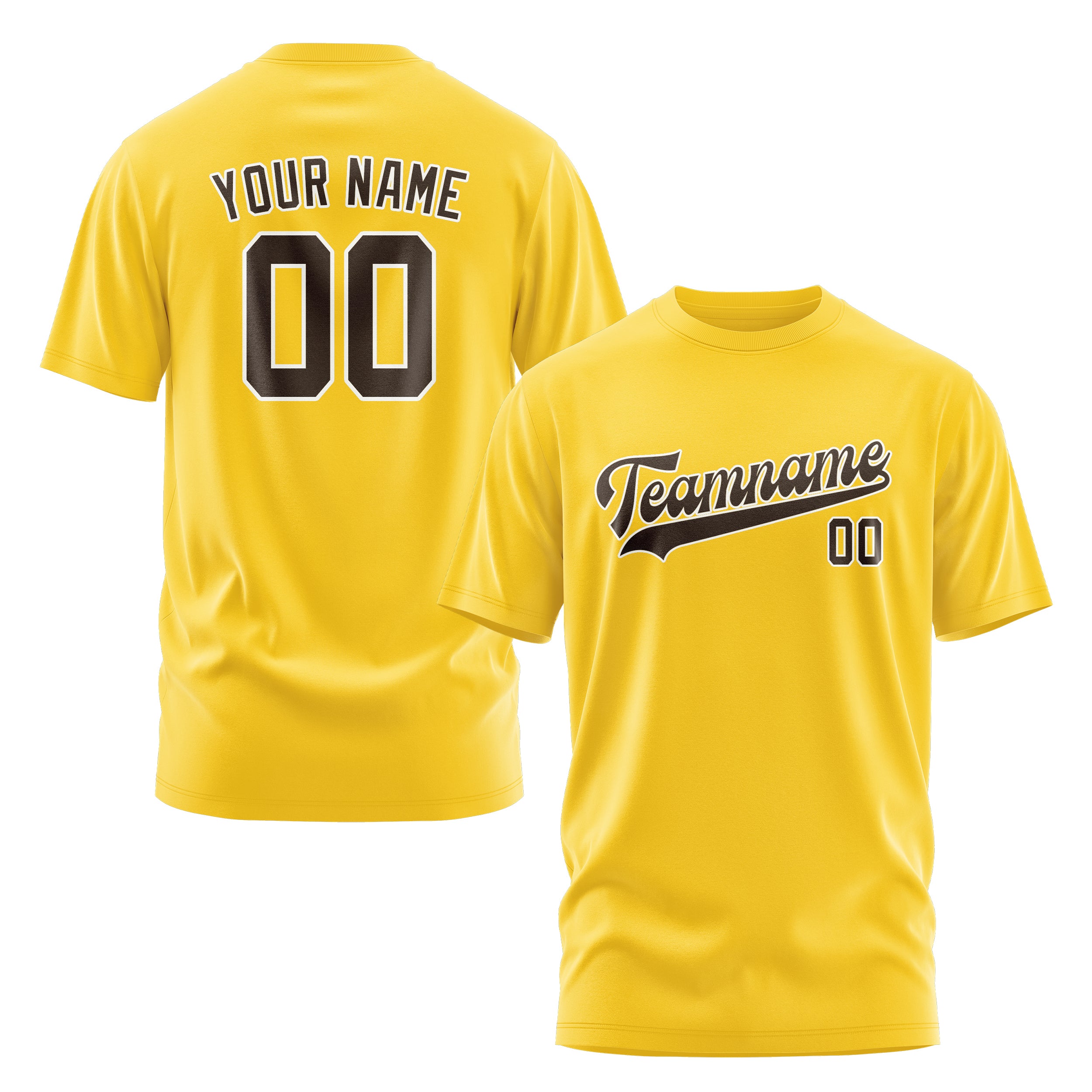 Maßgeschneidertes Gold Braun T-Shirt