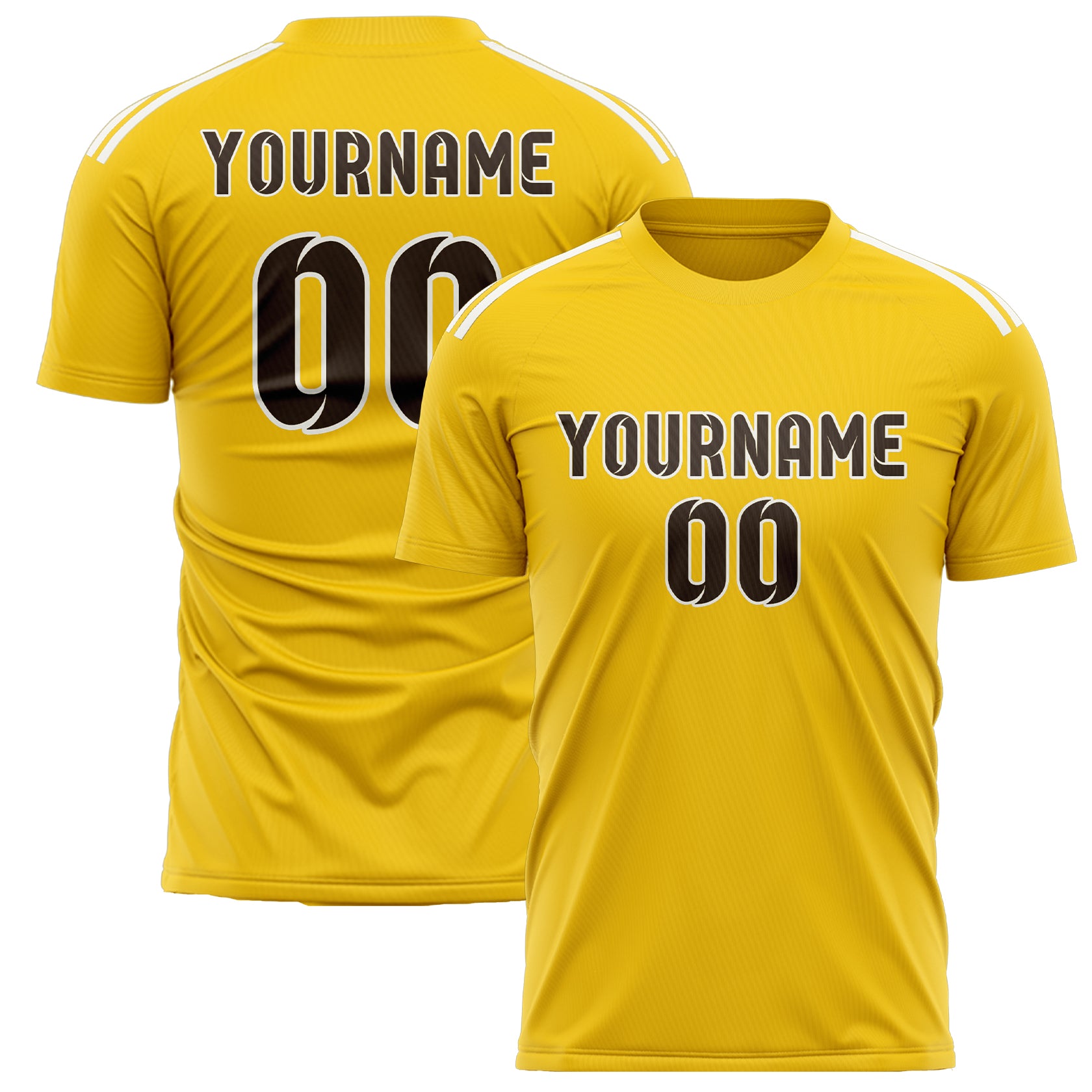 Benutzerdefiniertes Professionelles Gold Braun Fußballtrikot