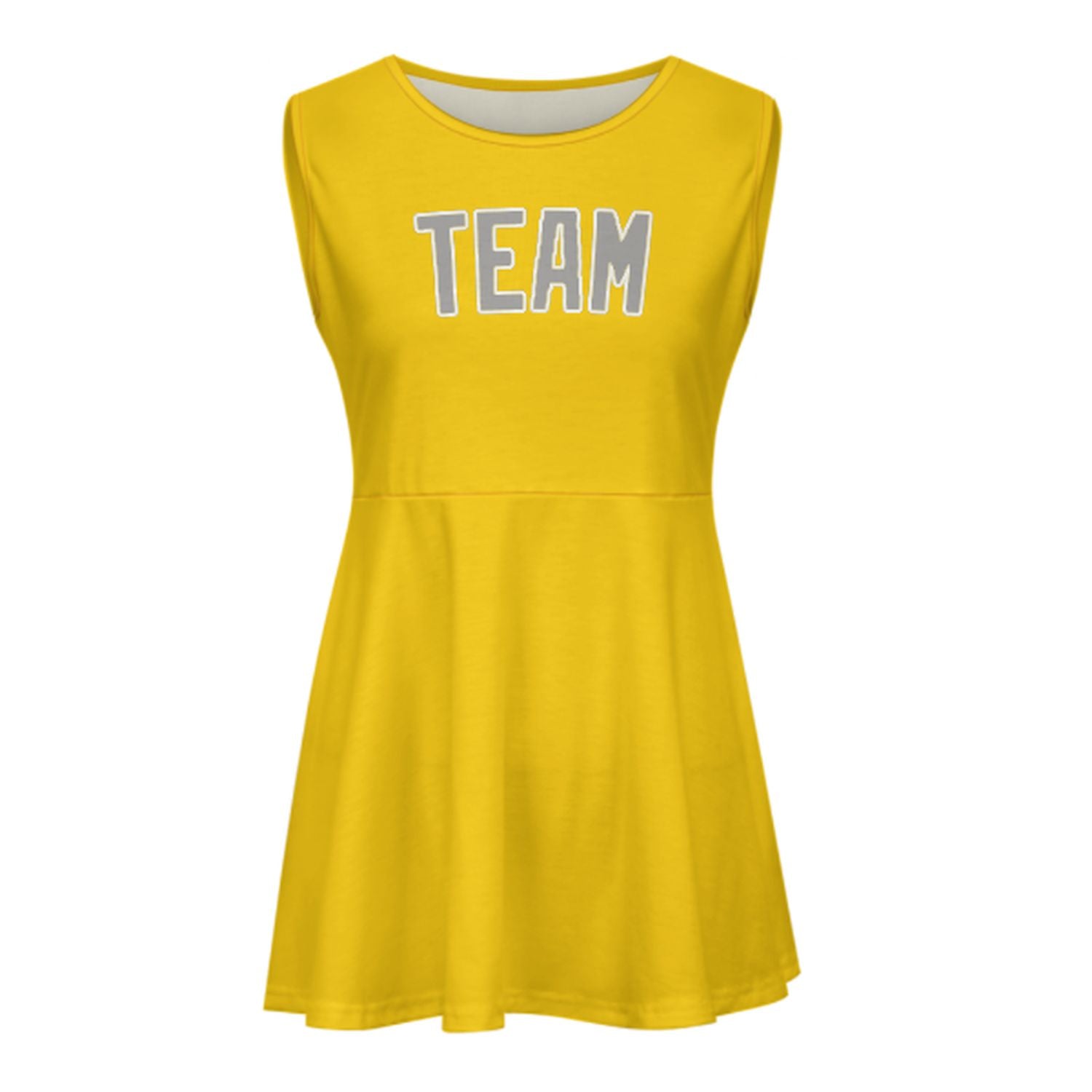 Maßgeschneidertes Gold Grau Cheerleader-Kleid