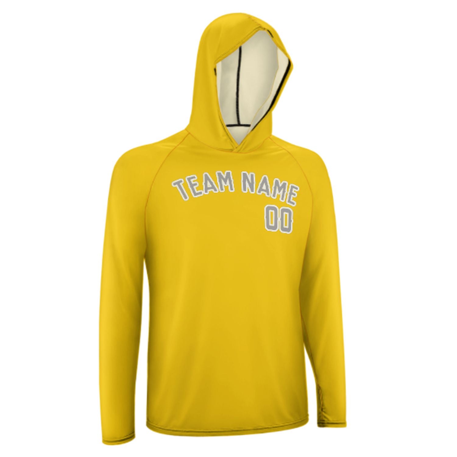 Maßgeschneidertes Gold Grau UV-Hoodie