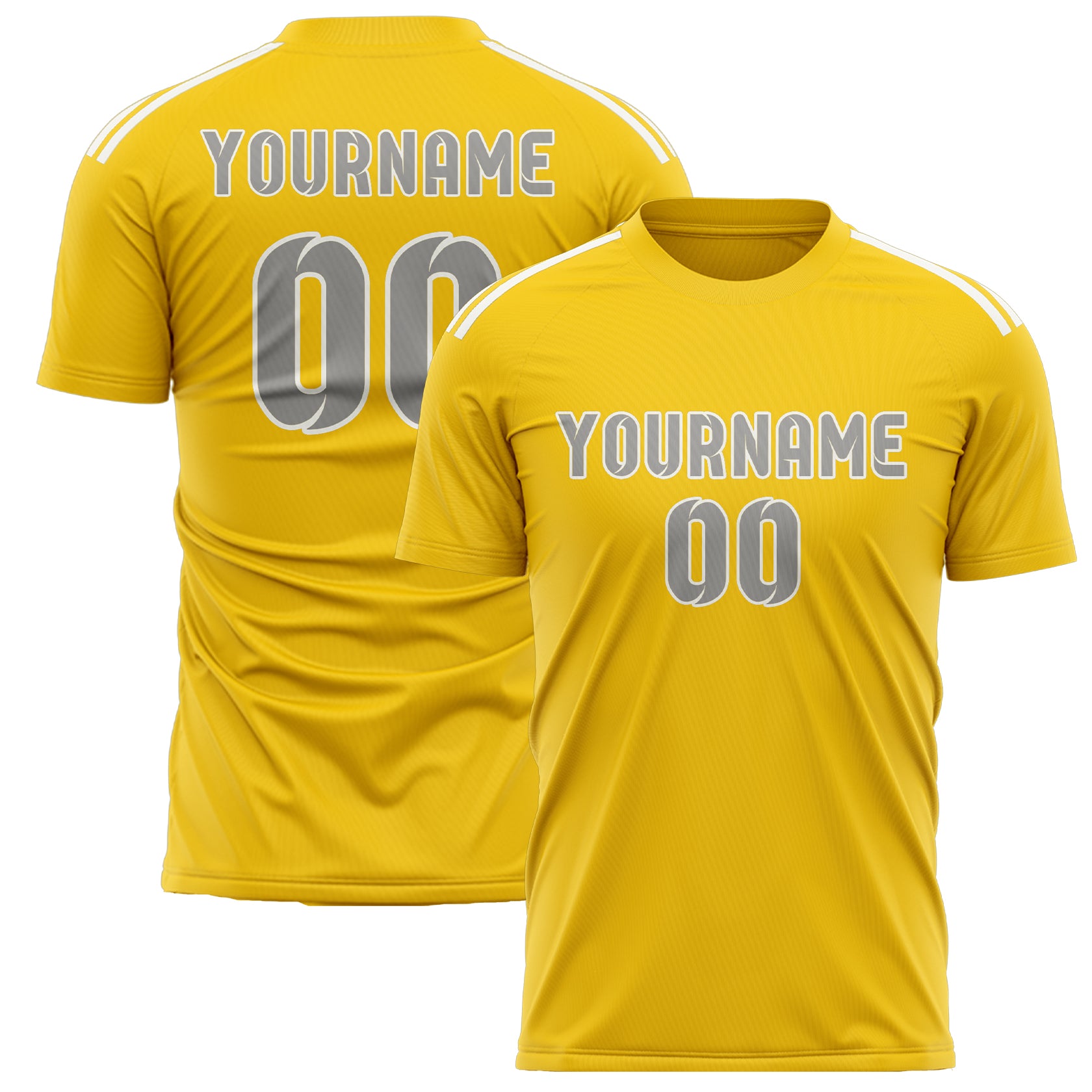 Benutzerdefiniertes Professionelles Gold Grau Fußballtrikot