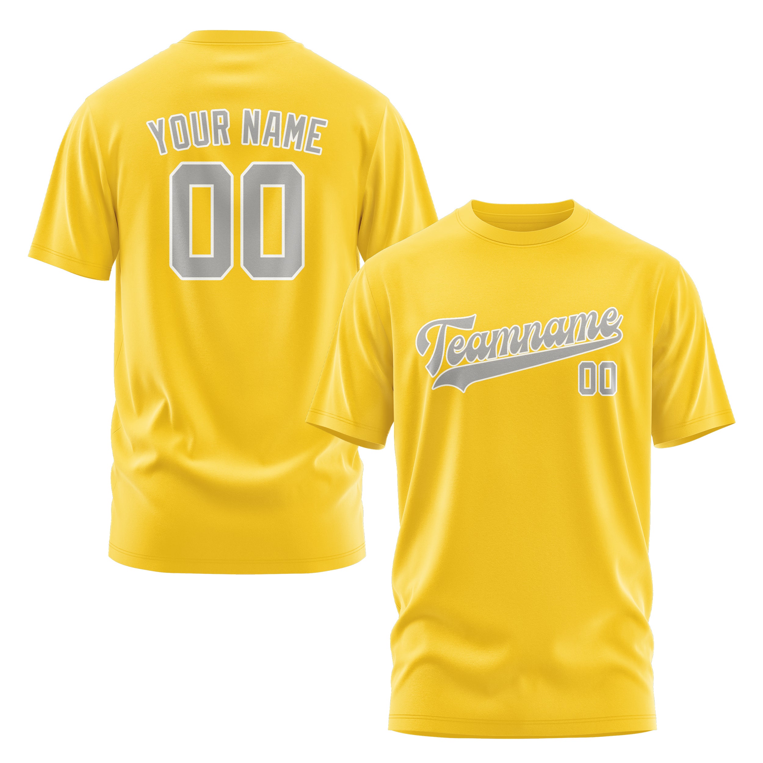 Maßgeschneidertes Gold Grau T-Shirt