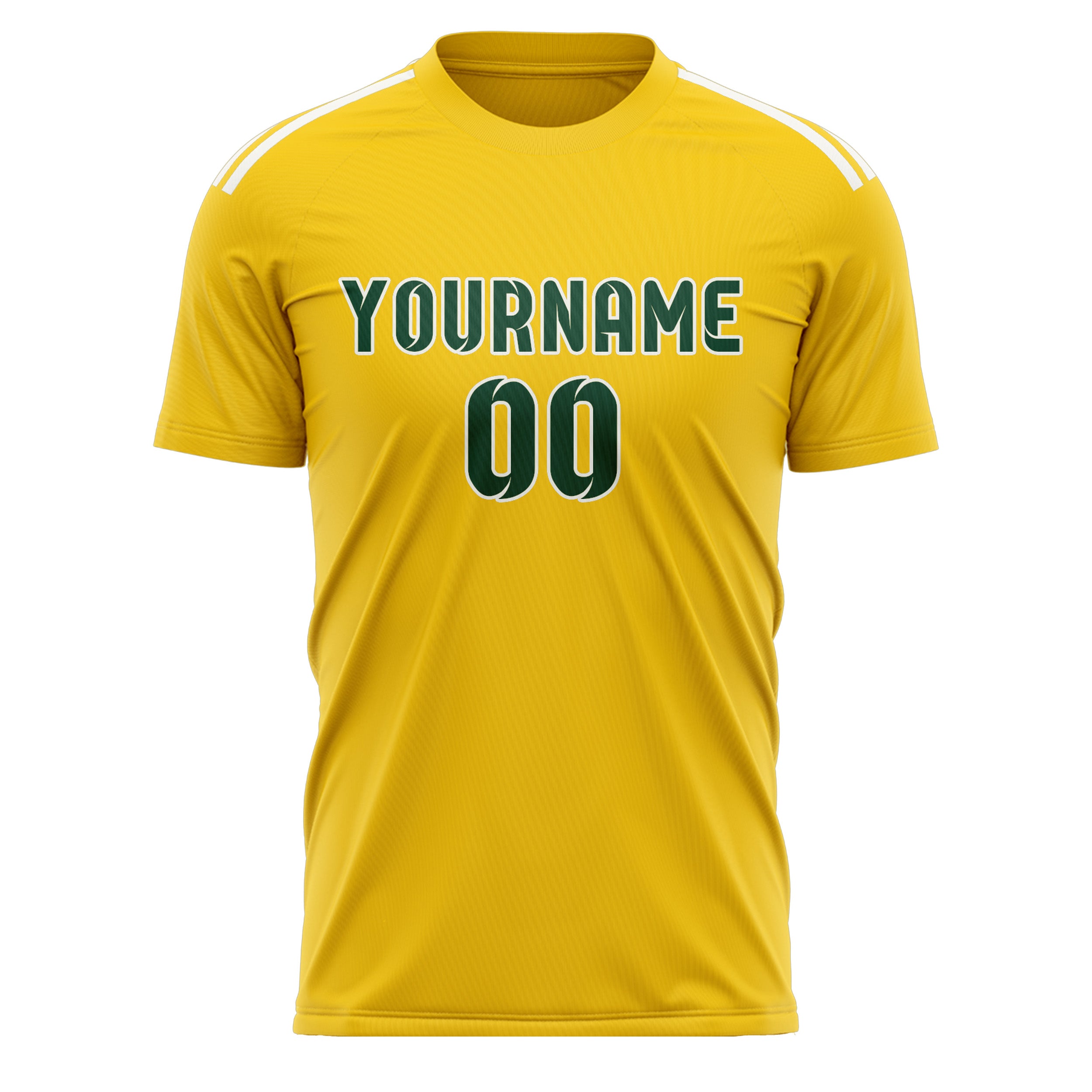 Benutzerdefiniertes Professionelles Gold Moosgrün Fußballtrikot