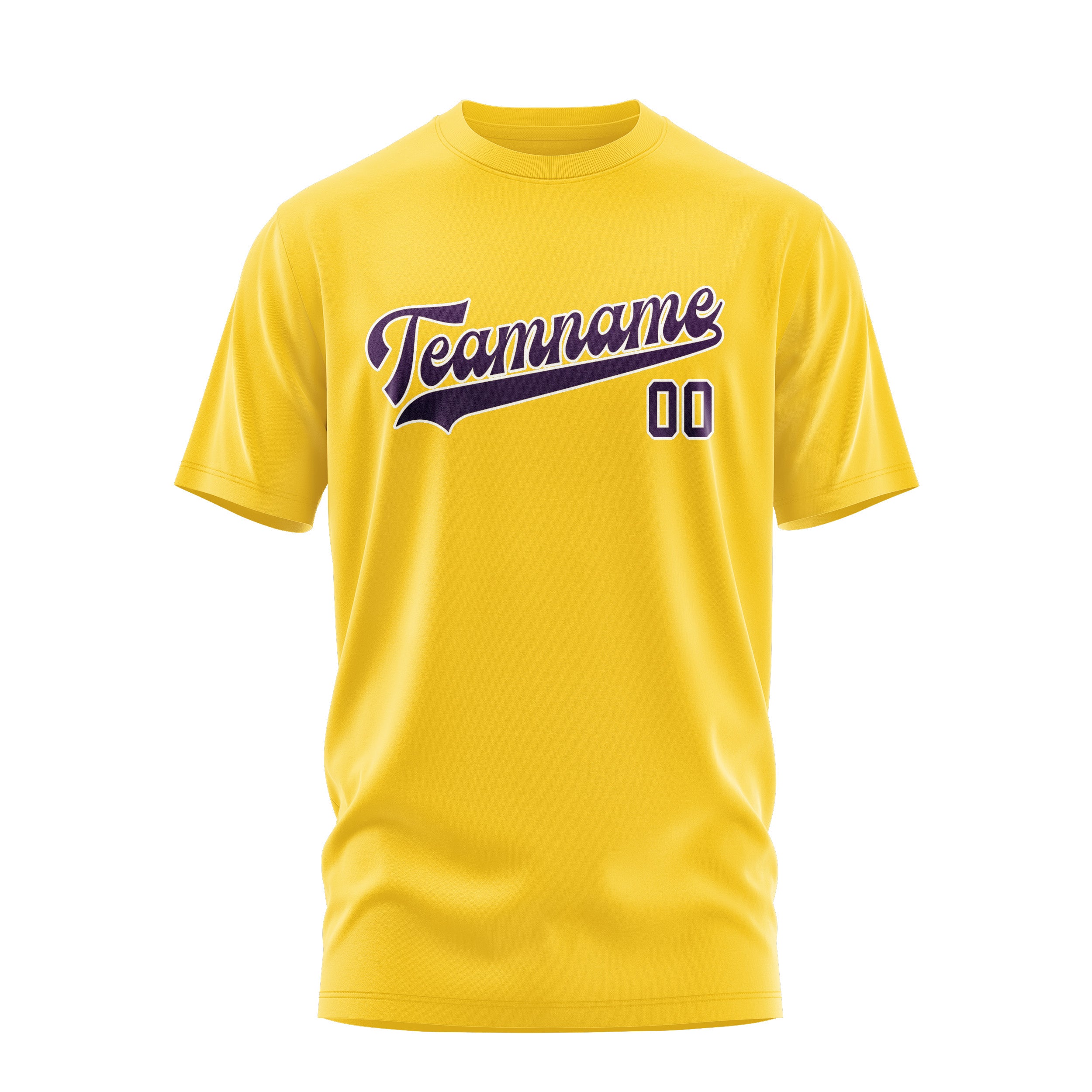 Maßgeschneidertes Gold Lila T-Shirt
