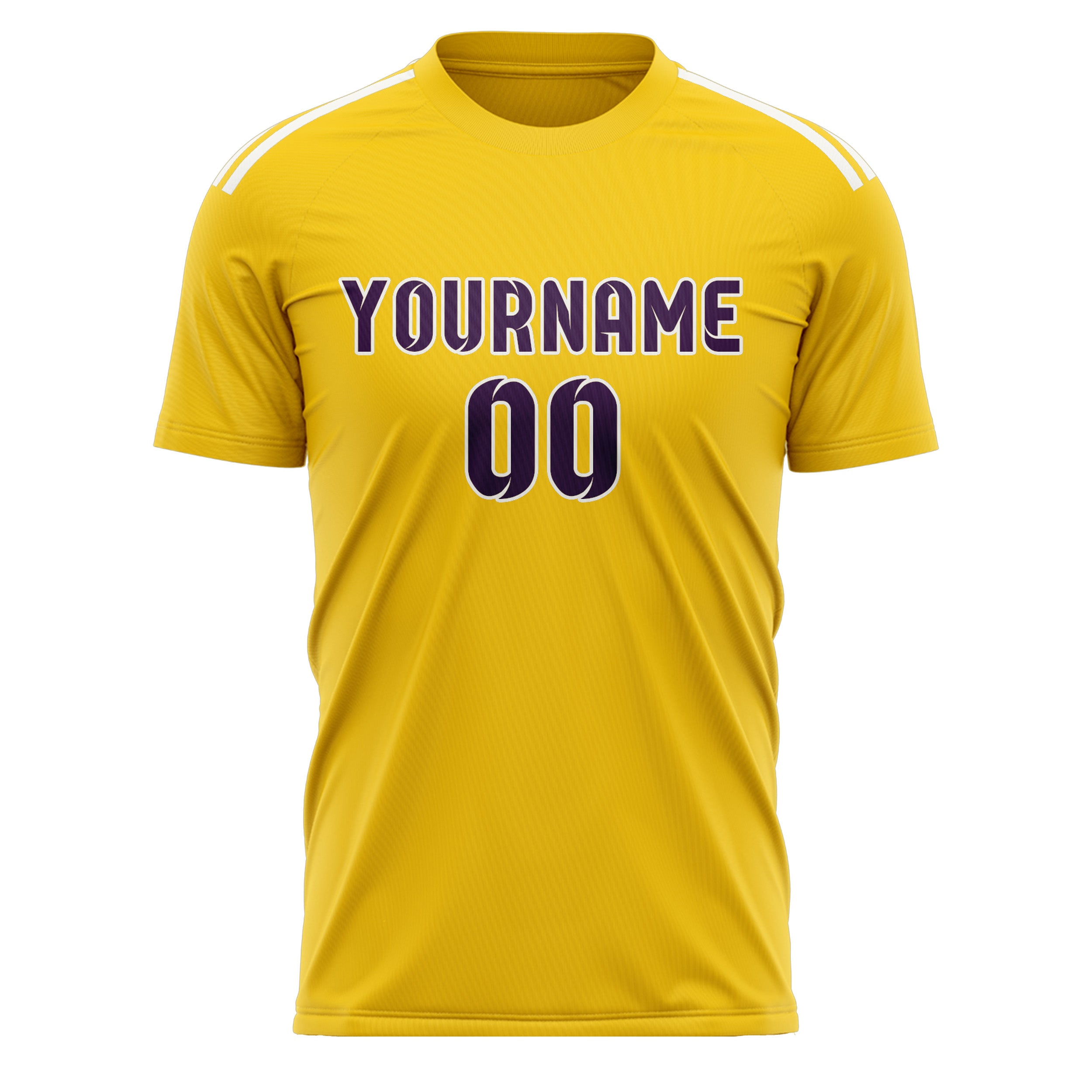 Benutzerdefiniertes Professionelles Gold Lila Fußballtrikot