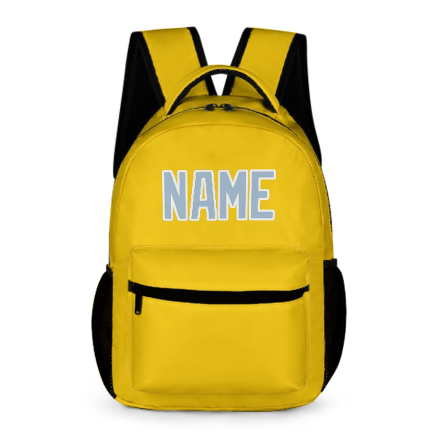 Zaino personalizzato per bambini color oro e azzurro