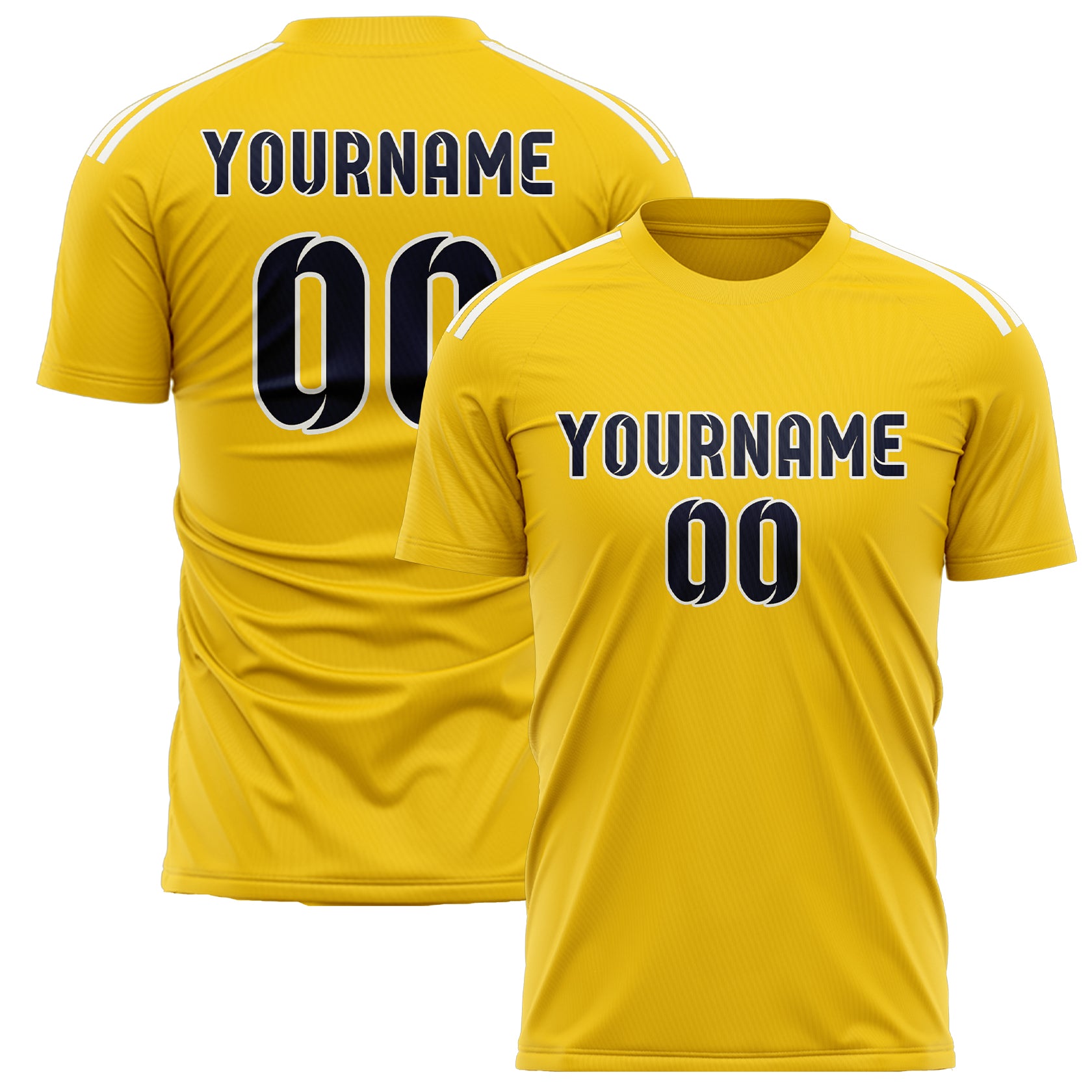 Benutzerdefiniertes Professionelles Gold Stahlblau Fußballtrikot
