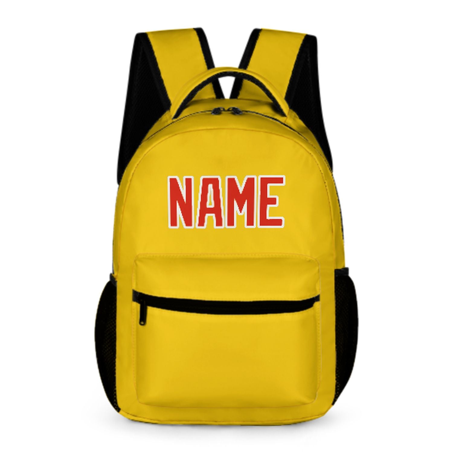 Zaino personalizzato per bambini color oro, arancione e rosso