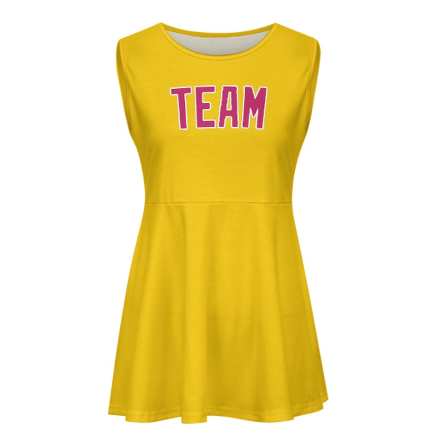 Maßgeschneidertes Gold Rosarot Cheerleader-Kleid