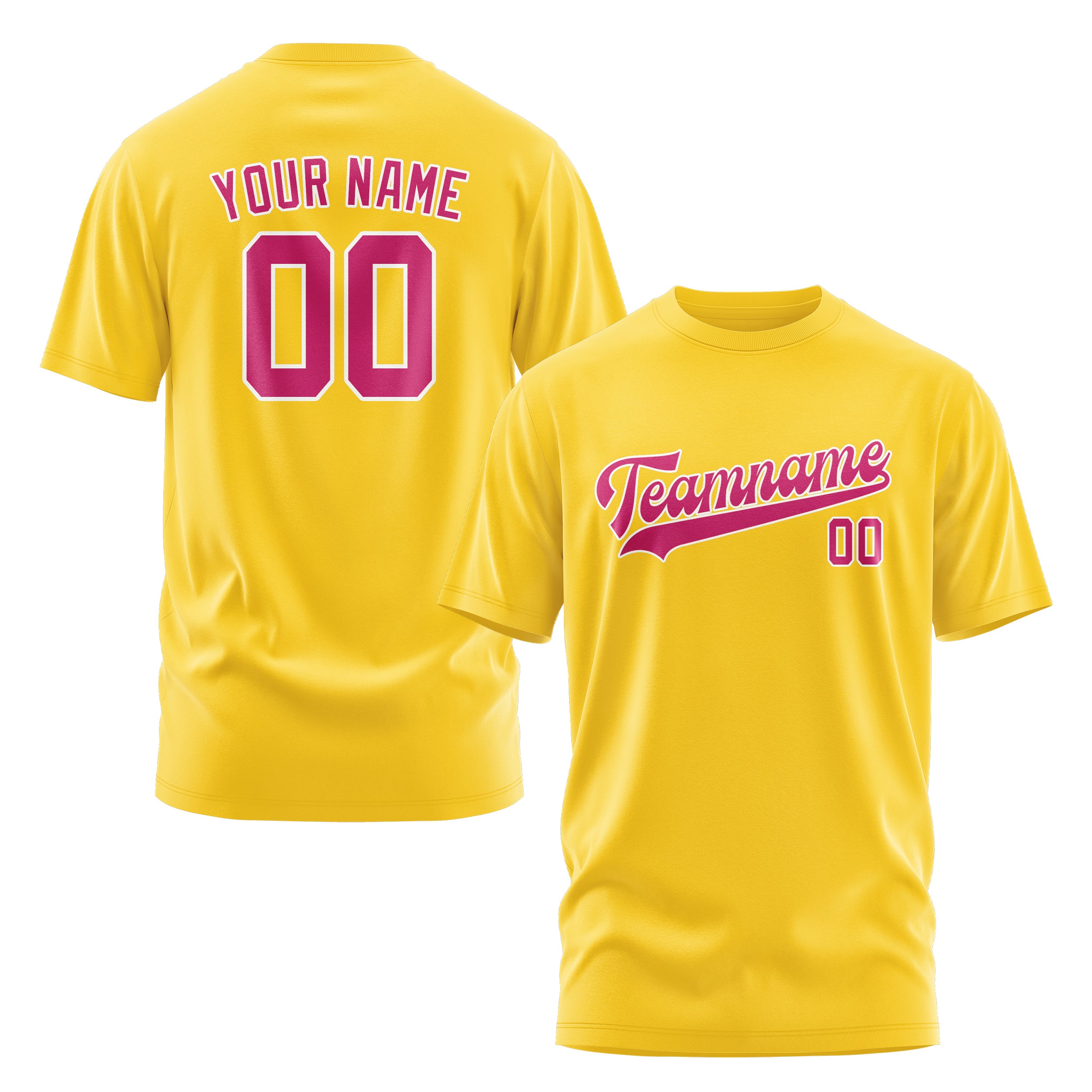 Maßgeschneidertes Gold Rosarot T-Shirt