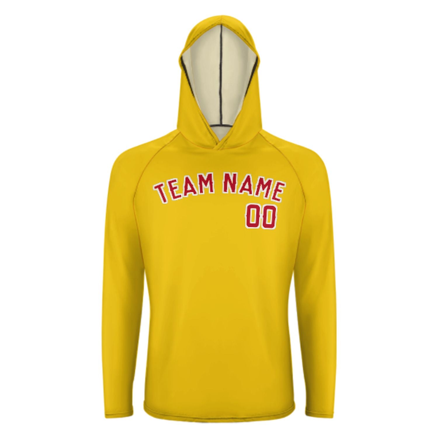 Maßgeschneidertes Gold Rot UV-Hoodie