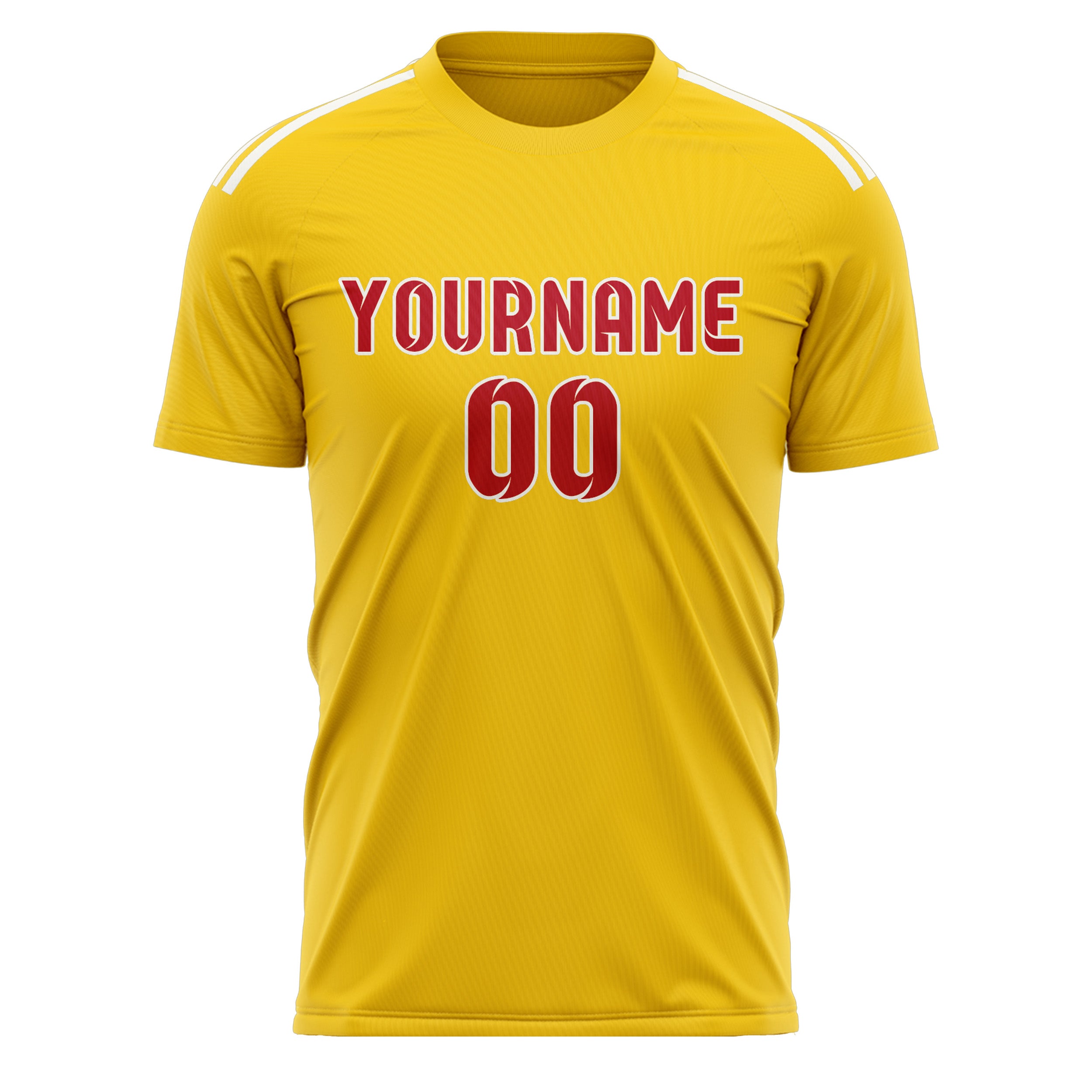 Benutzerdefiniertes Professionelles Gold Rot Fußballtrikot
