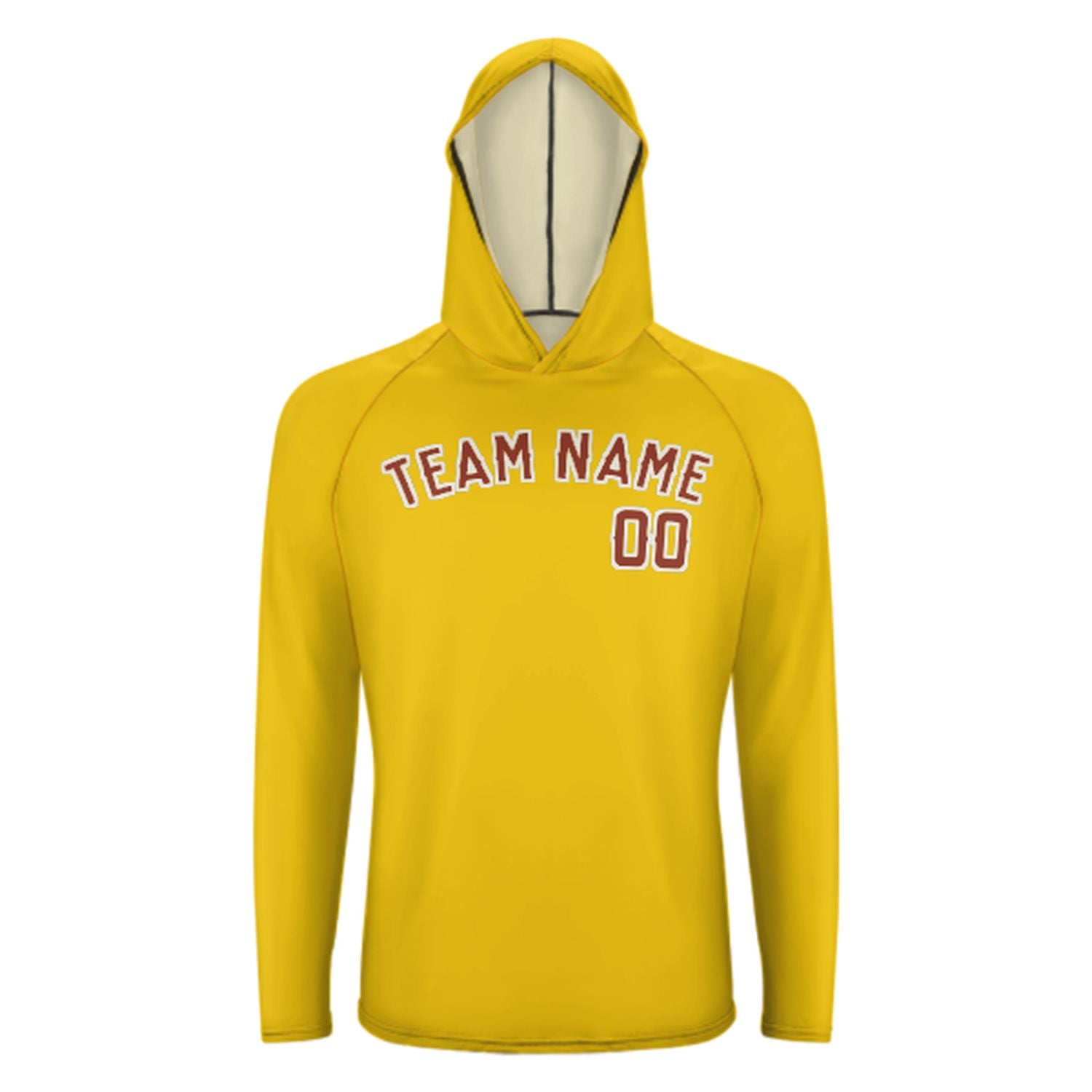 Maßgeschneidertes Gold Korallenrot UV-Hoodie