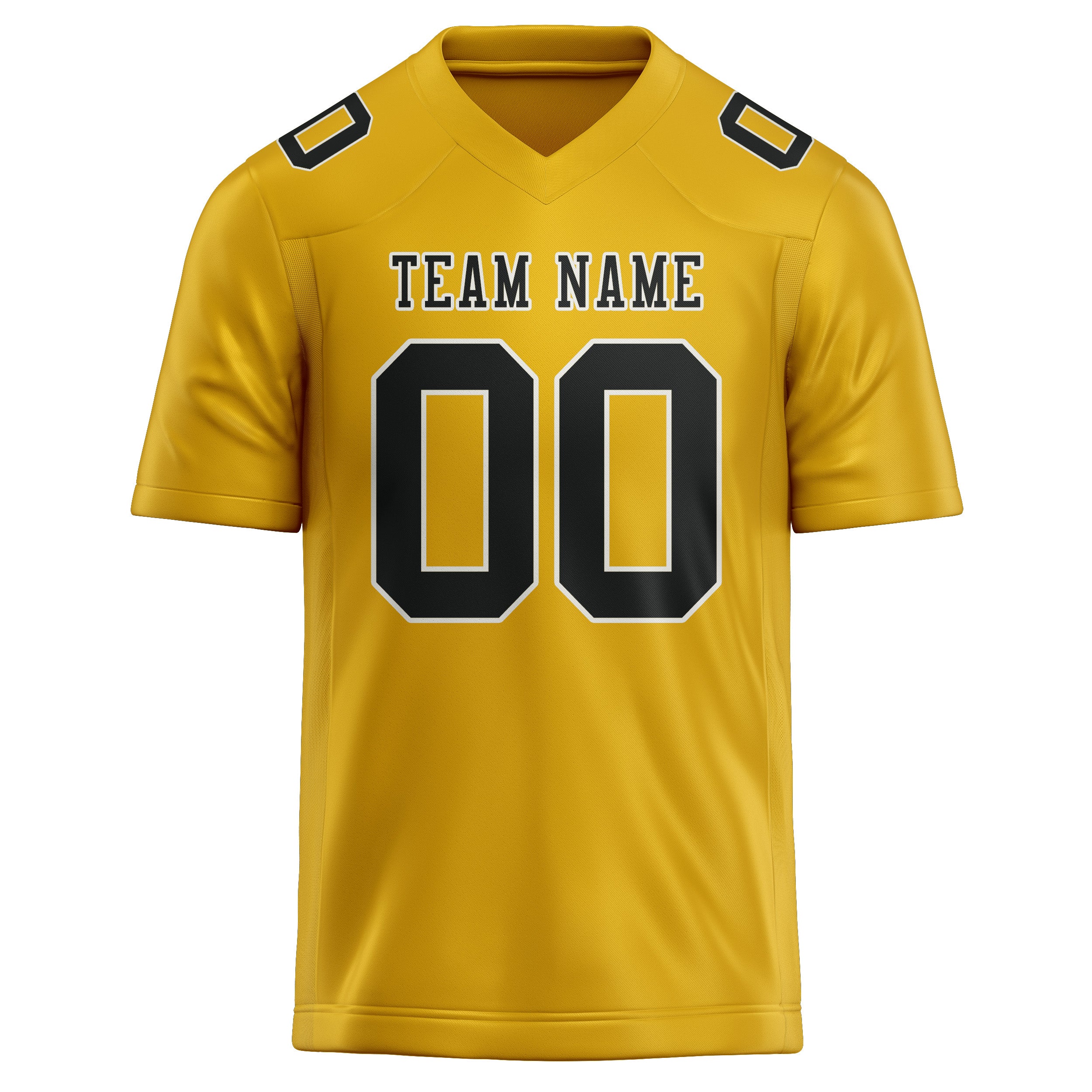 Maglia da rugby personalizzata professionale oro nero
