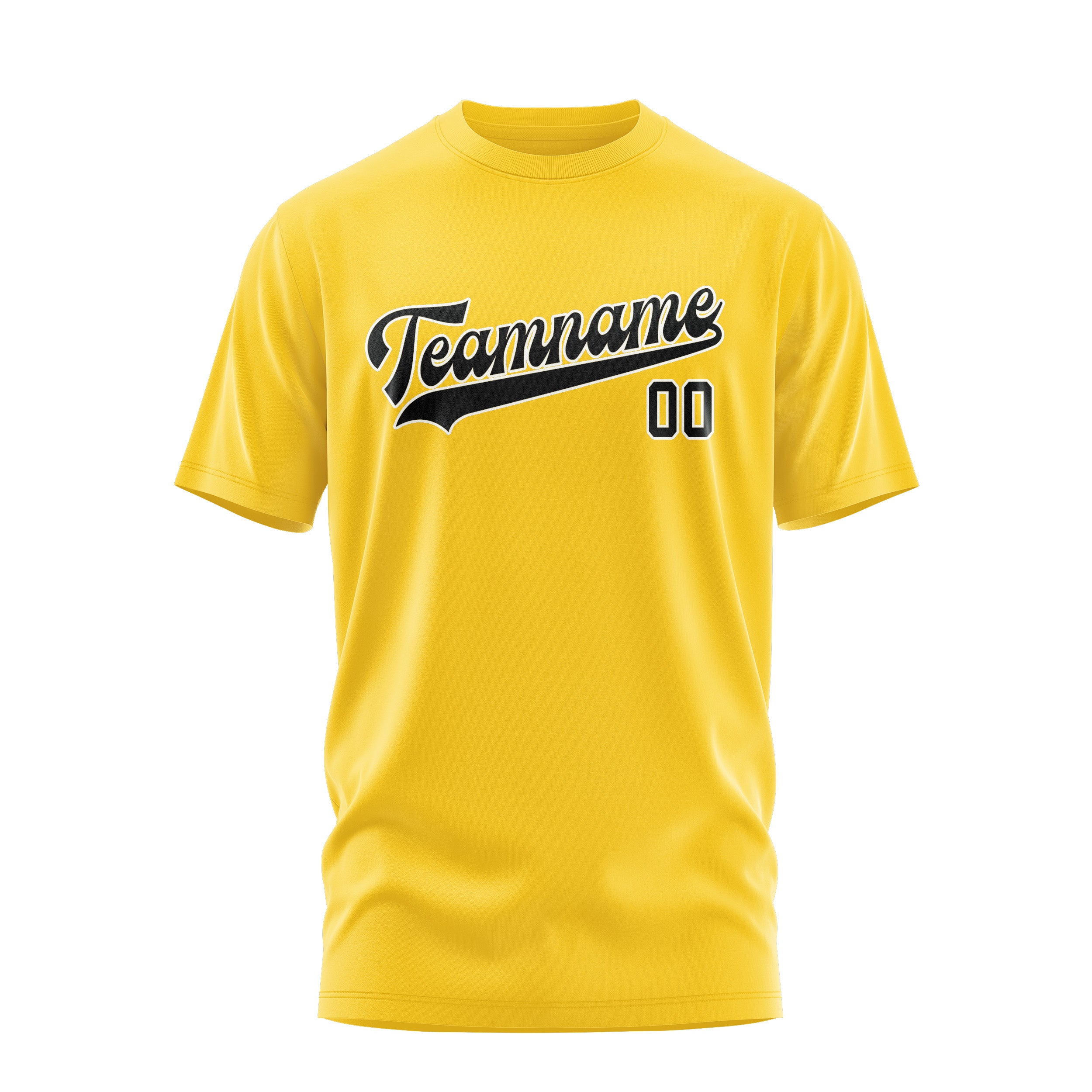 Maßgeschneidertes Gold Schwarz T-Shirt