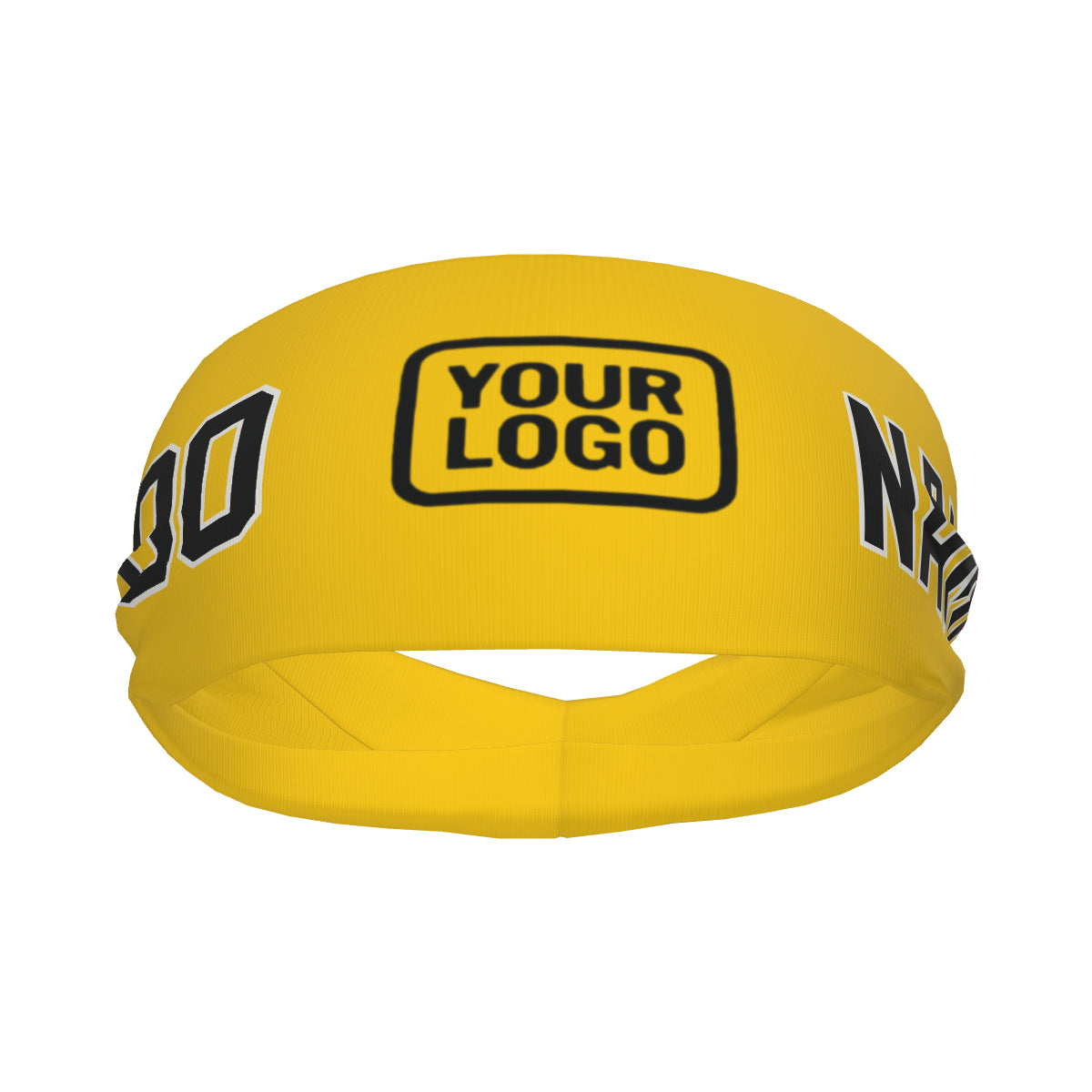 Maßgeschneidertes Gold Schwarz Sport Stirnband