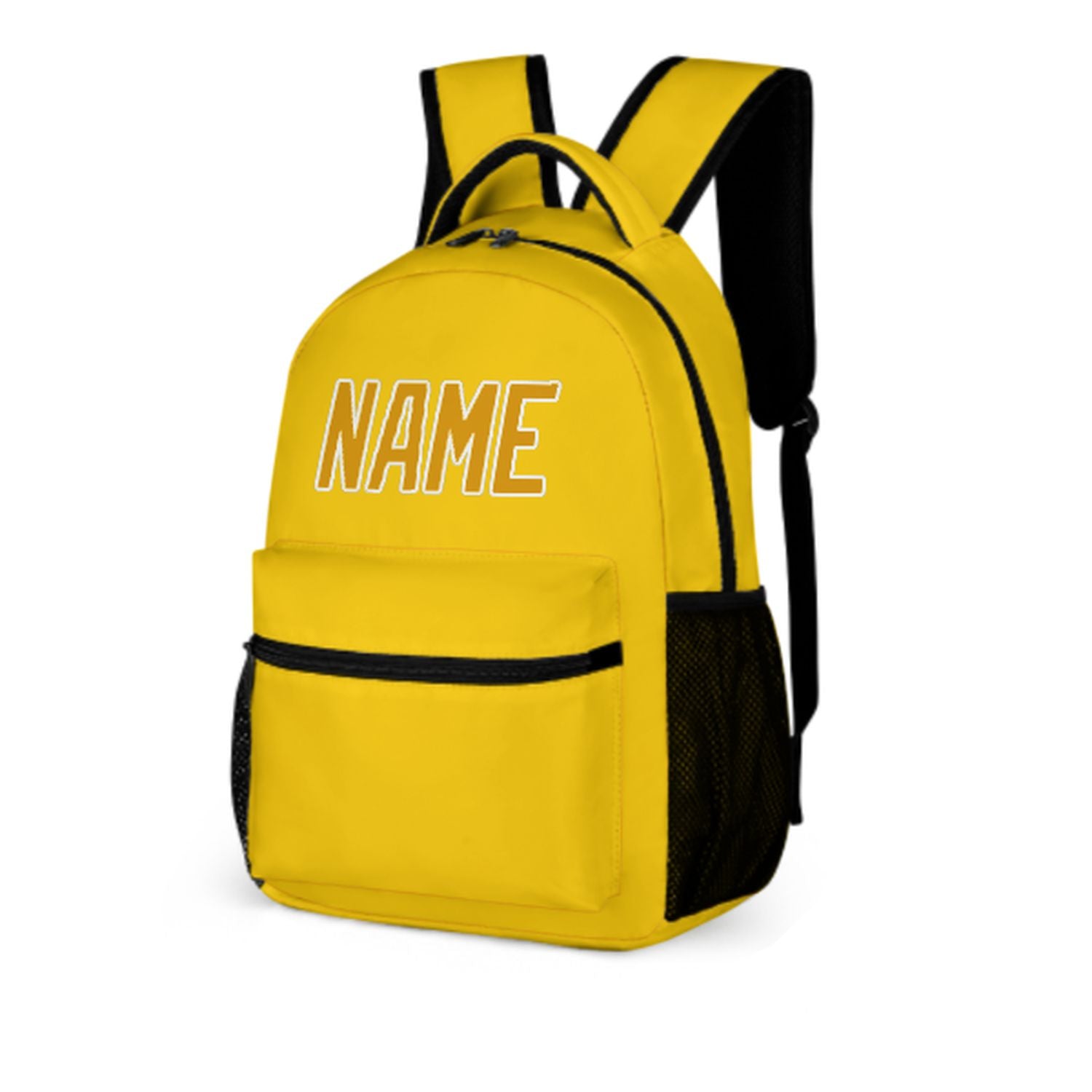 Zaino personalizzato per bambini color oro e giallo