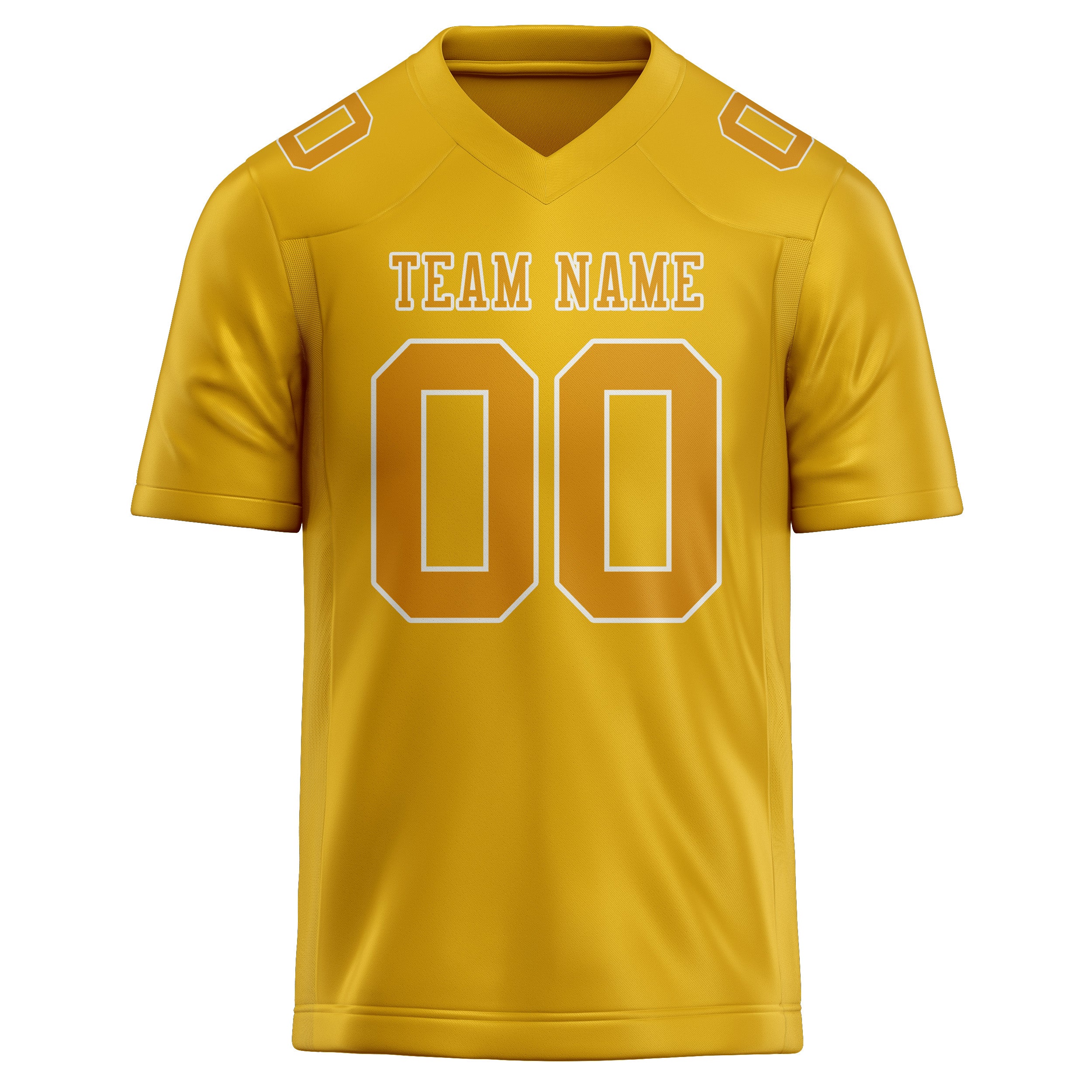 Maglia da rugby personalizzata professionale giallo oro