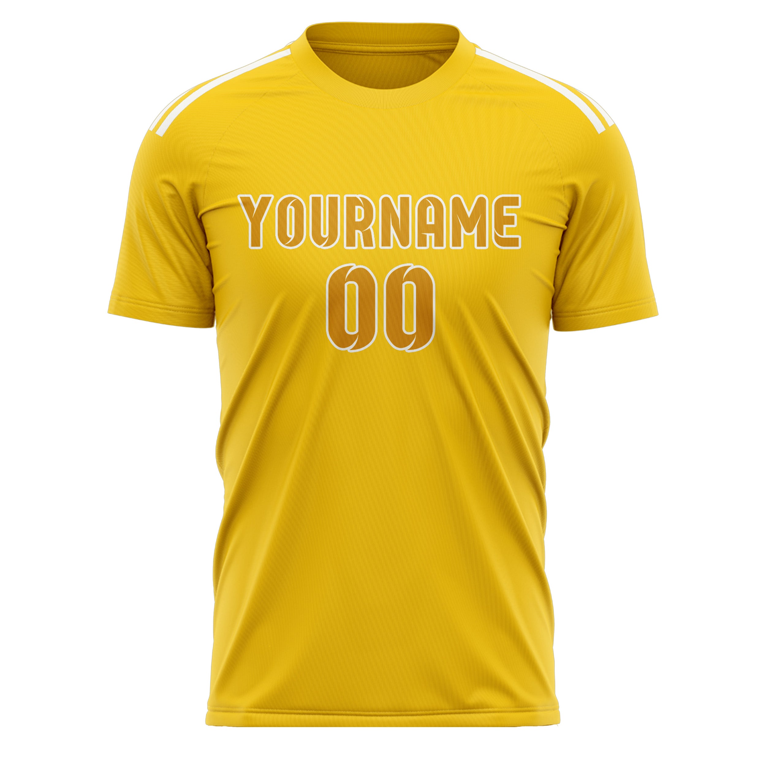 Benutzerdefiniertes Professionelles Gold Gelb Fußballtrikot
