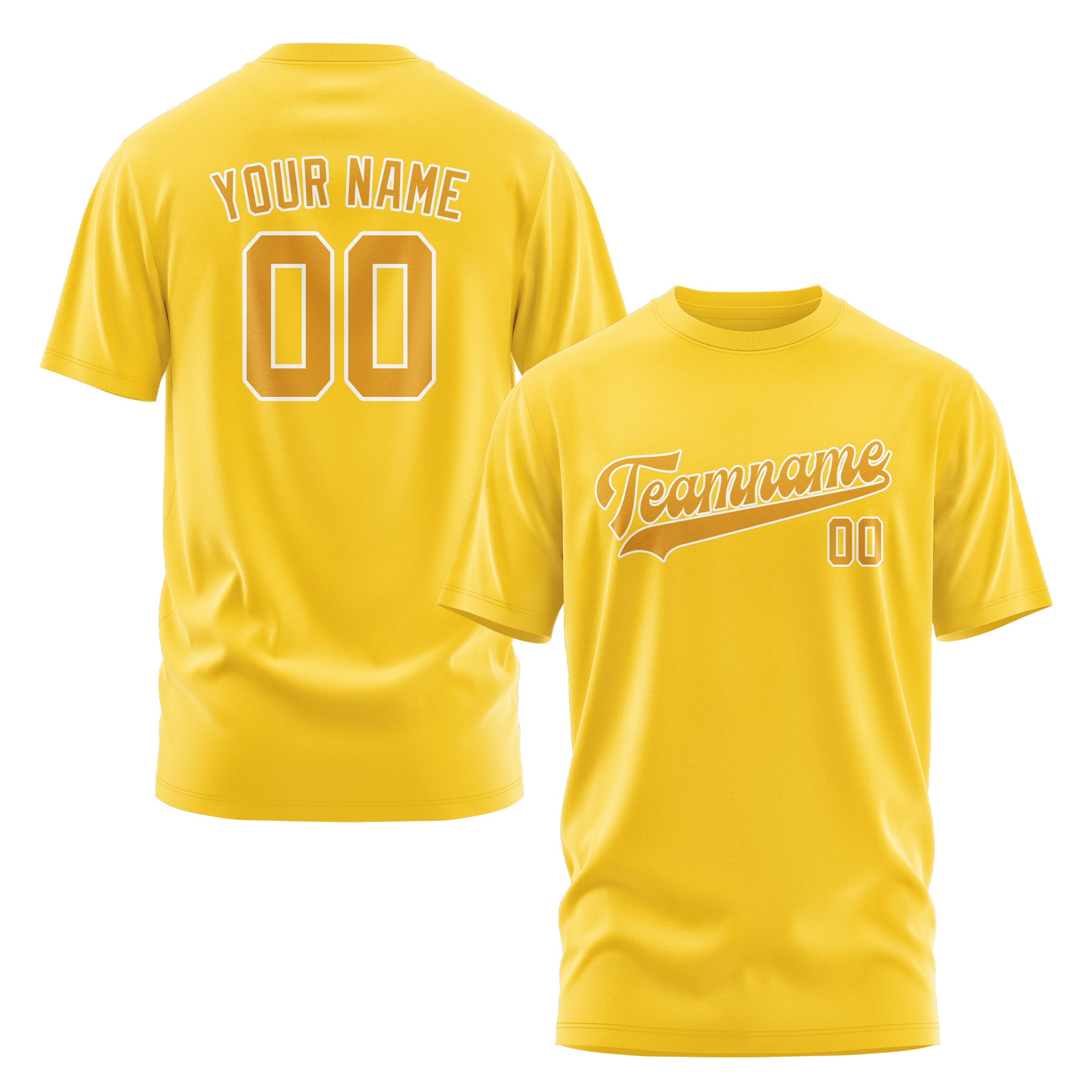 Maßgeschneidertes Gold Gelb T-Shirt