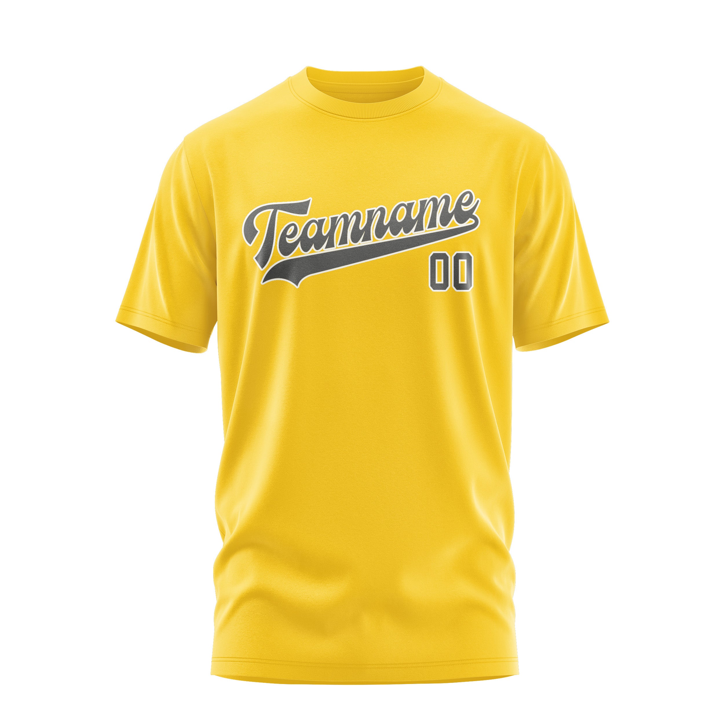 Maßgeschneidertes Gold Dunkelgrau T-Shirt