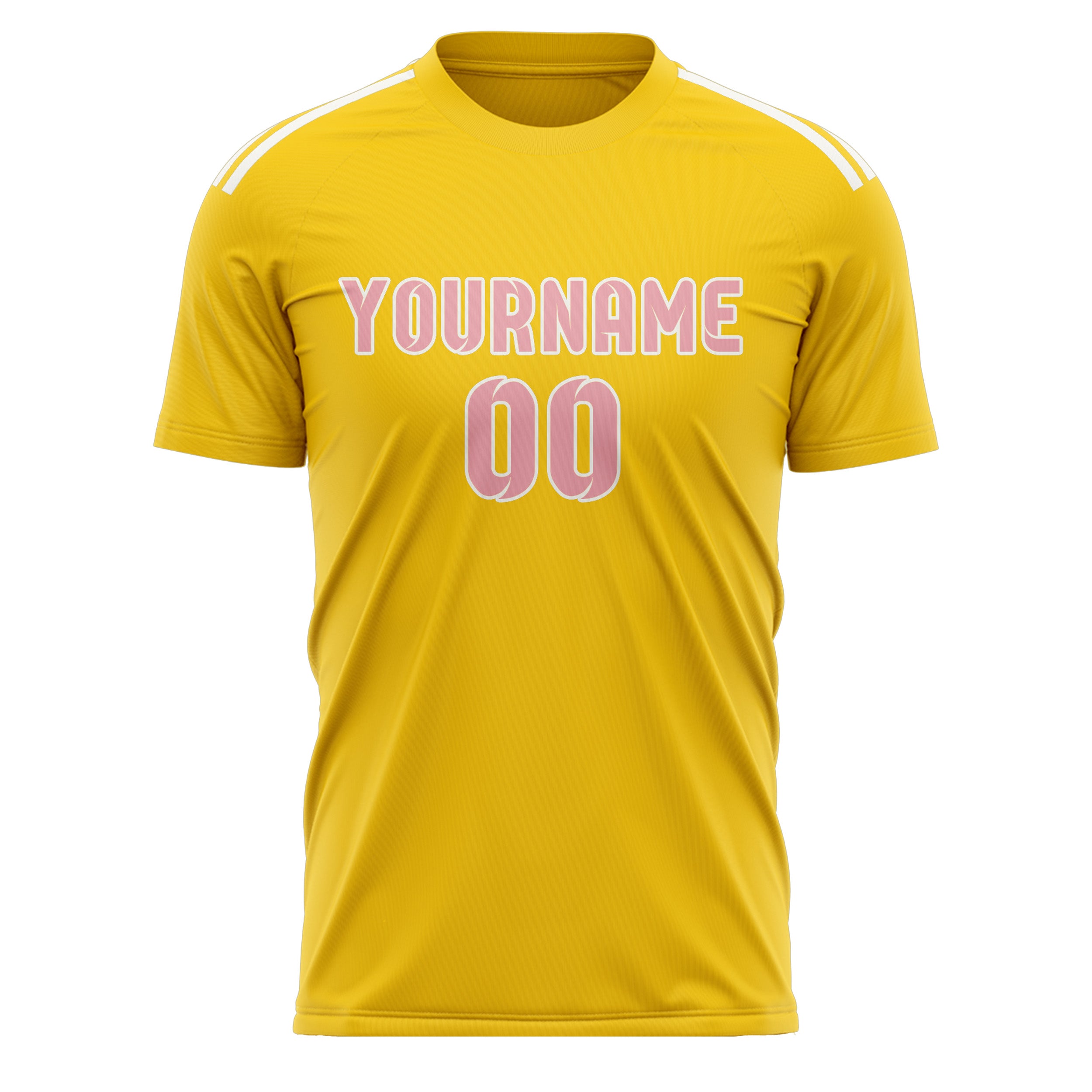 Benutzerdefiniertes Professionelles Gold Rosa Fußballtrikot
