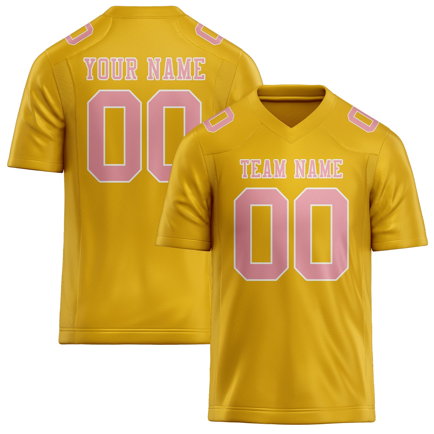 Maglia da rugby personalizzata professionale oro rosa