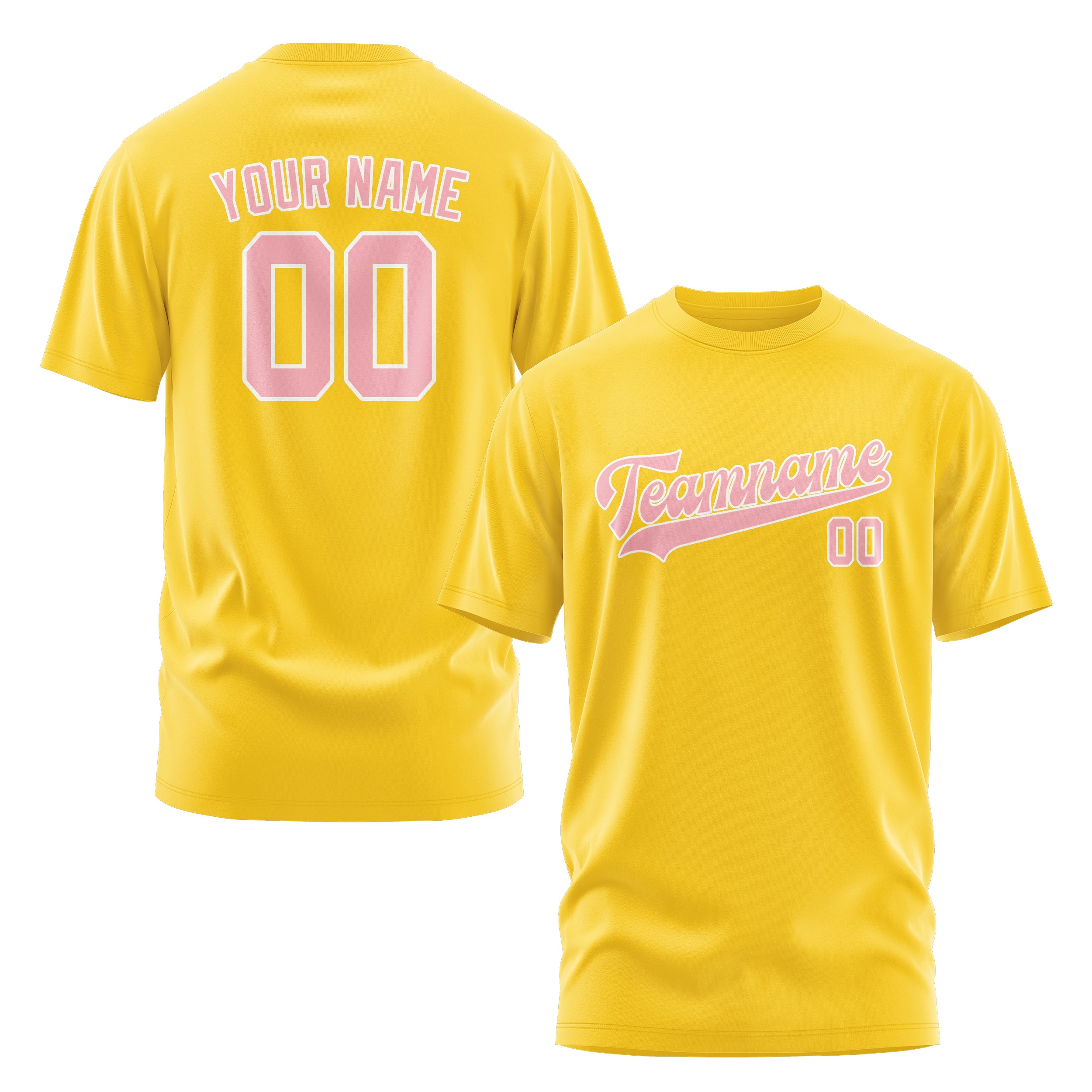 Maßgeschneidertes Gold Rosa T-Shirt