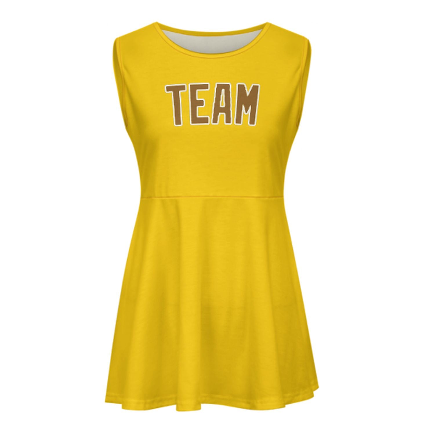 Maßgeschneidertes Gold Khaki Cheerleader-Kleid
