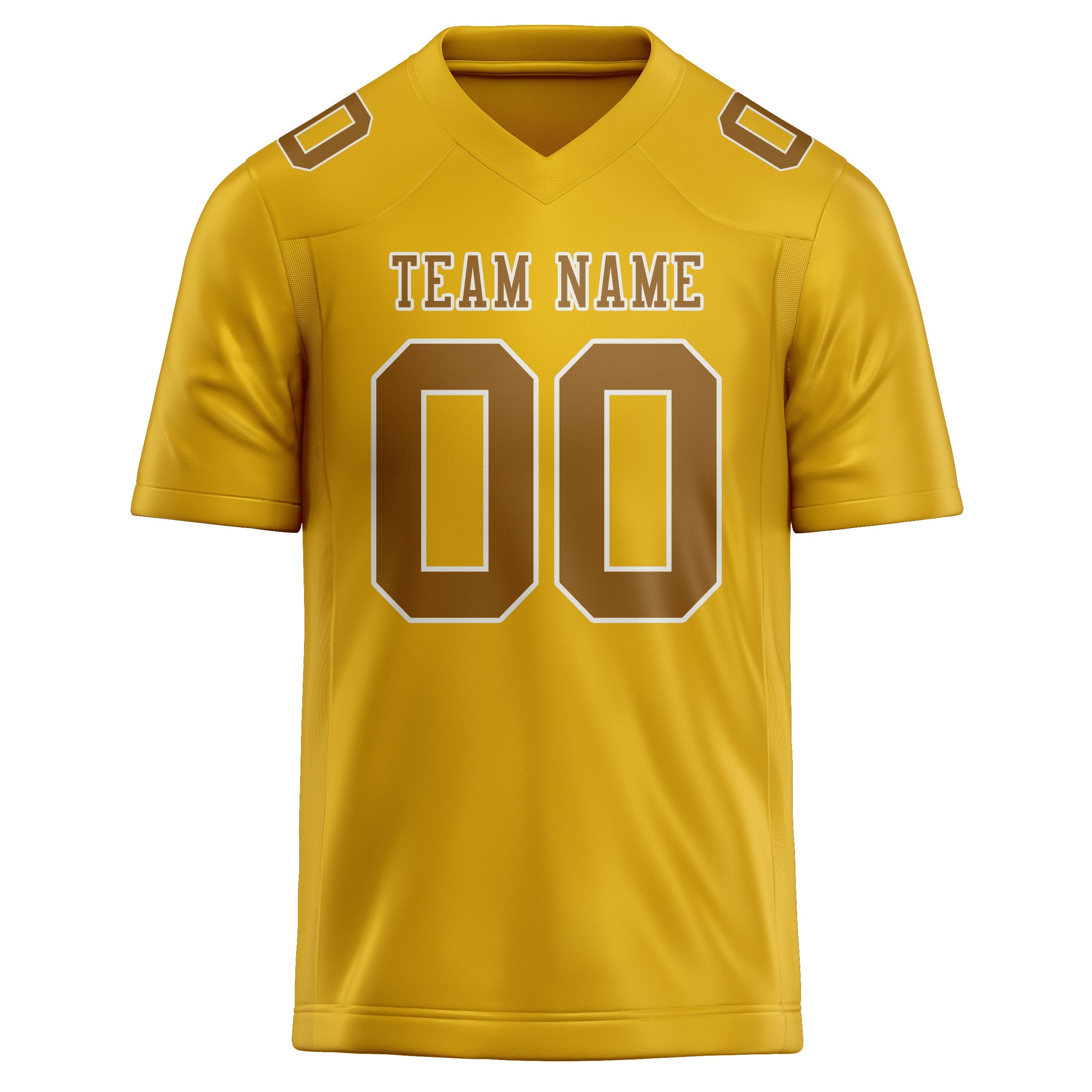 Maglia da rugby personalizzata color oro e cachi professionale