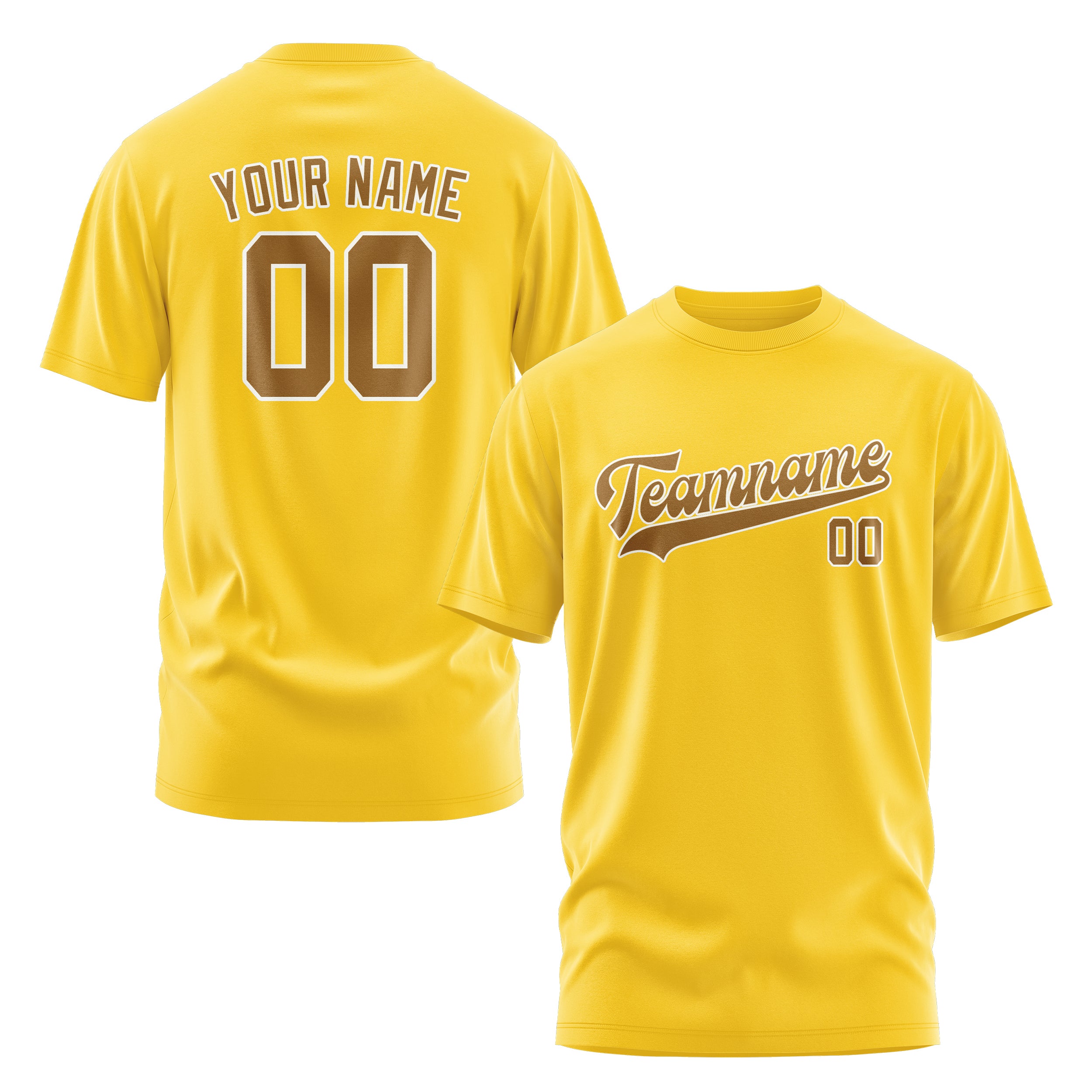 Maßgeschneidertes Gold Khaki T-Shirt