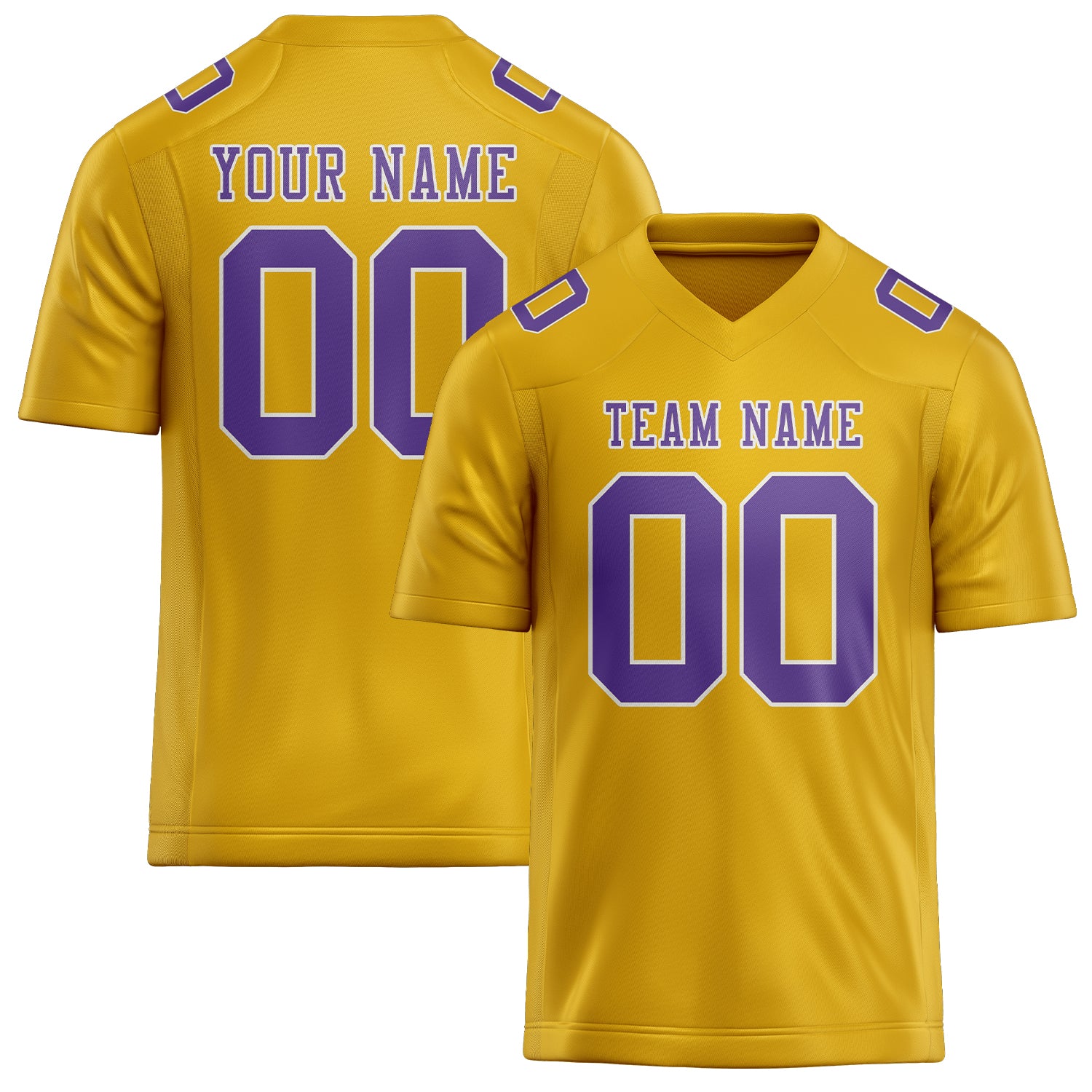 Maglia da rugby personalizzata color oro lavanda professionale