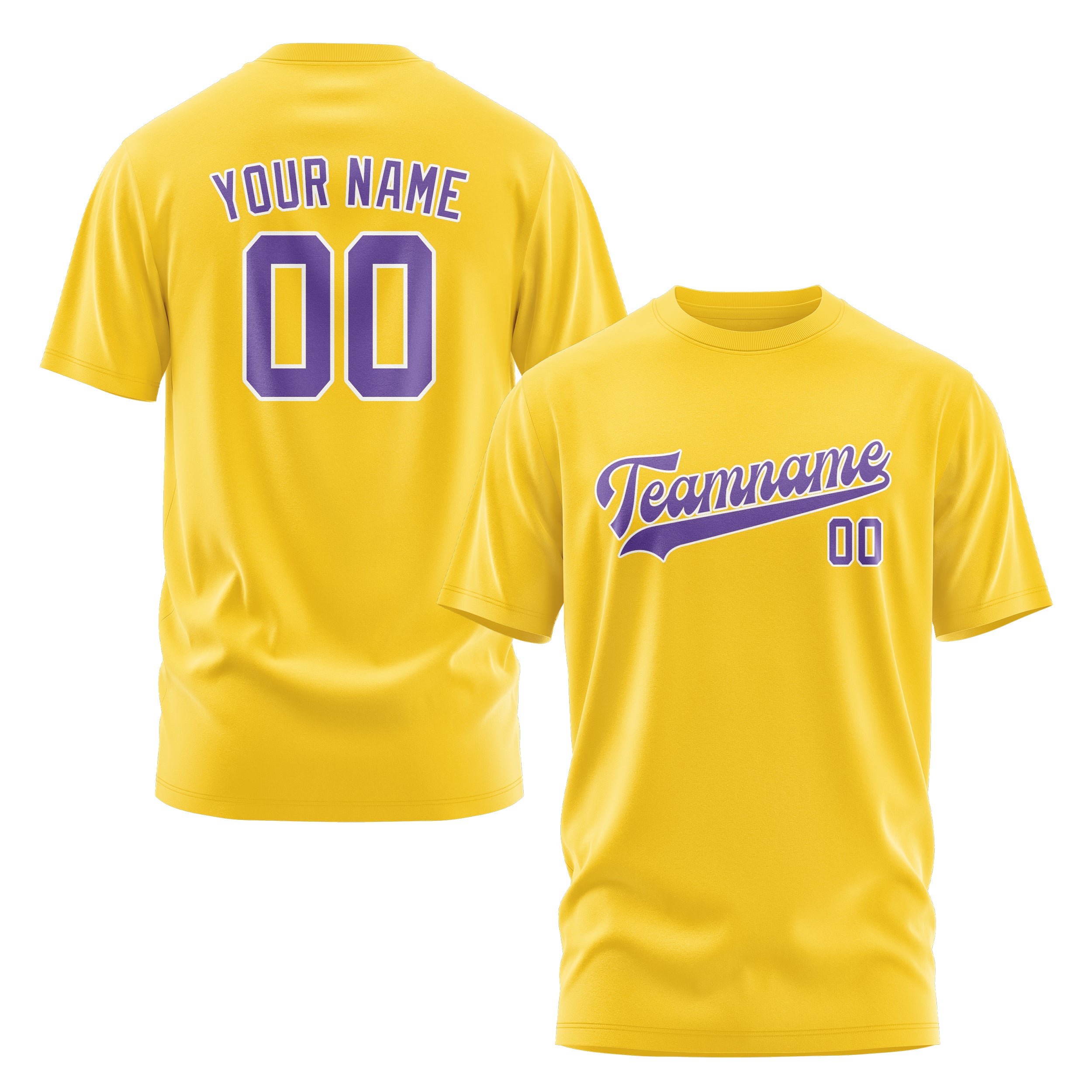 Maßgeschneidertes Gold Lavendel T-Shirt