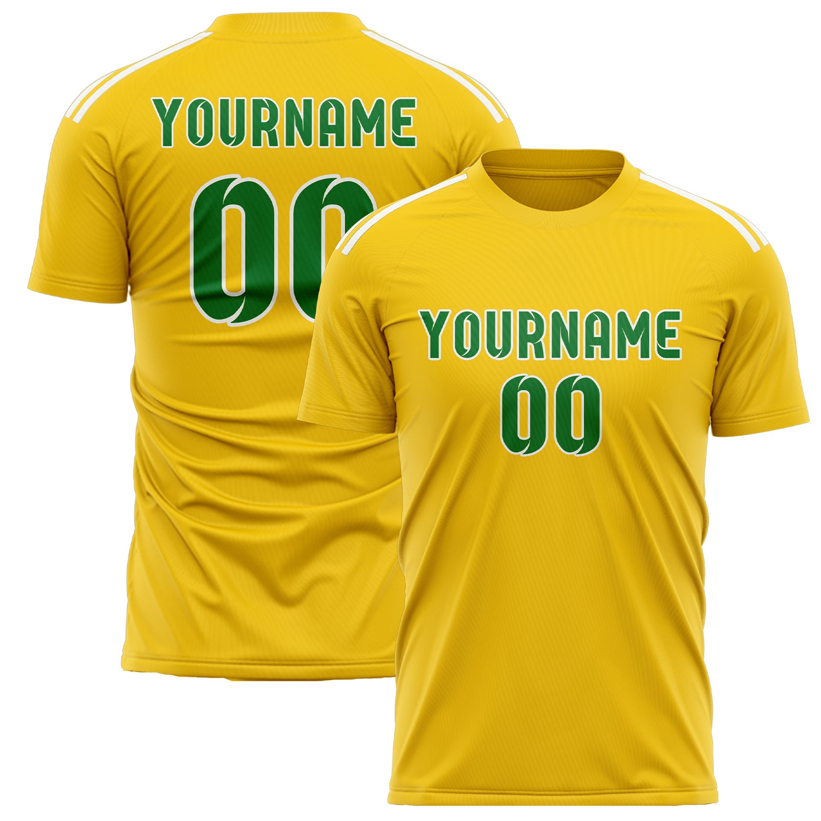Benutzerdefiniertes Professionelles Gold Smaragdgrün Fußballtrikot