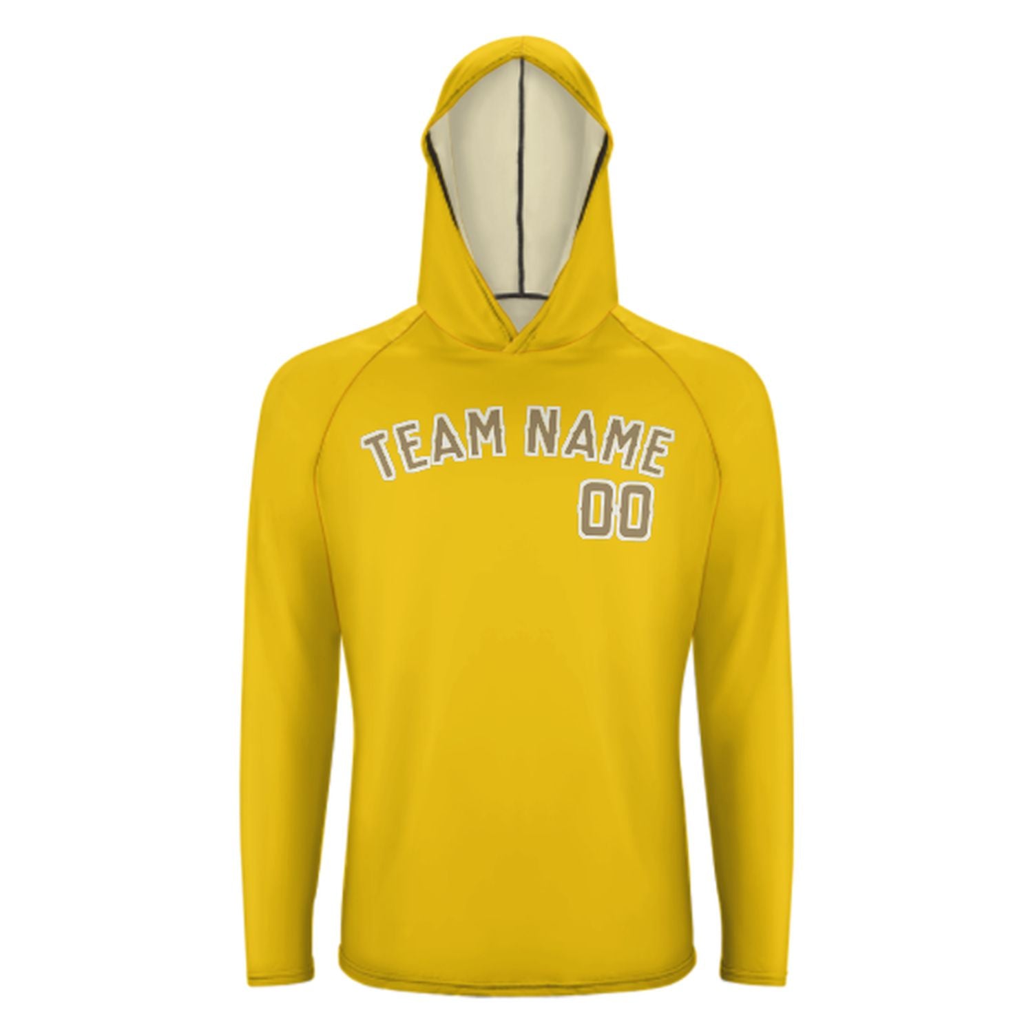 Maßgeschneidertes Gold Hellkhaki UV-Hoodie