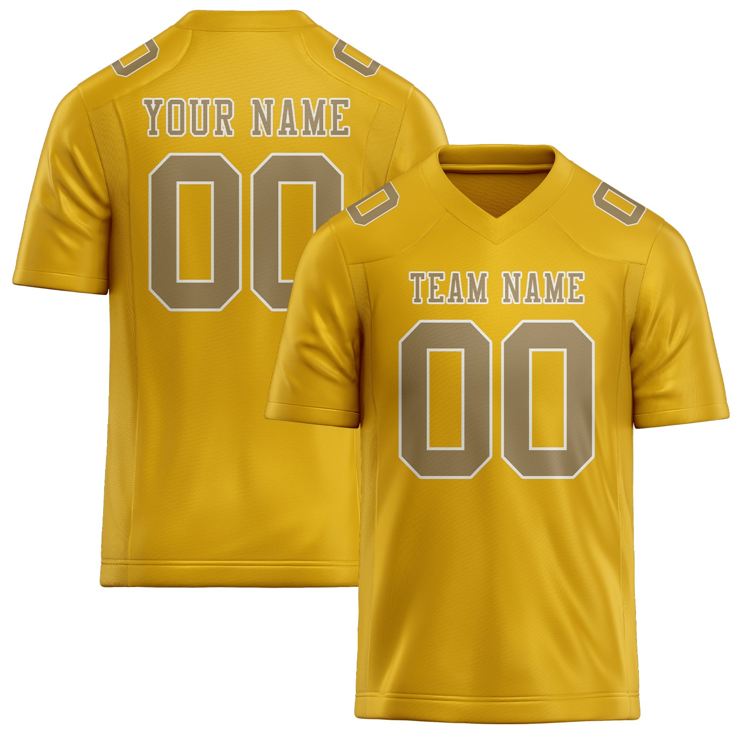 Maglia da rugby personalizzata professionale color oro chiaro cachi