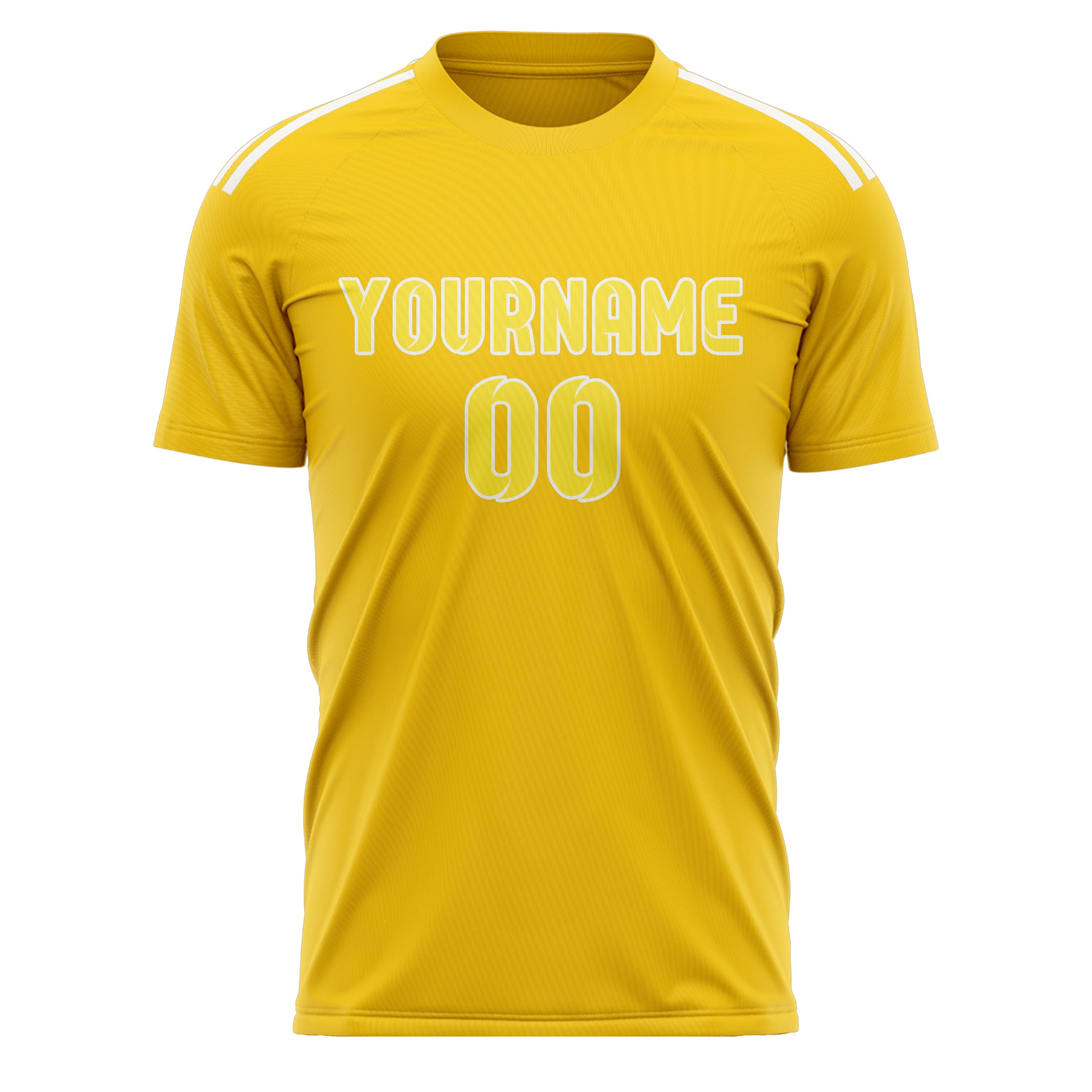 Benutzerdefiniertes Professionelles Gold Blassgelb Fußballtrikot