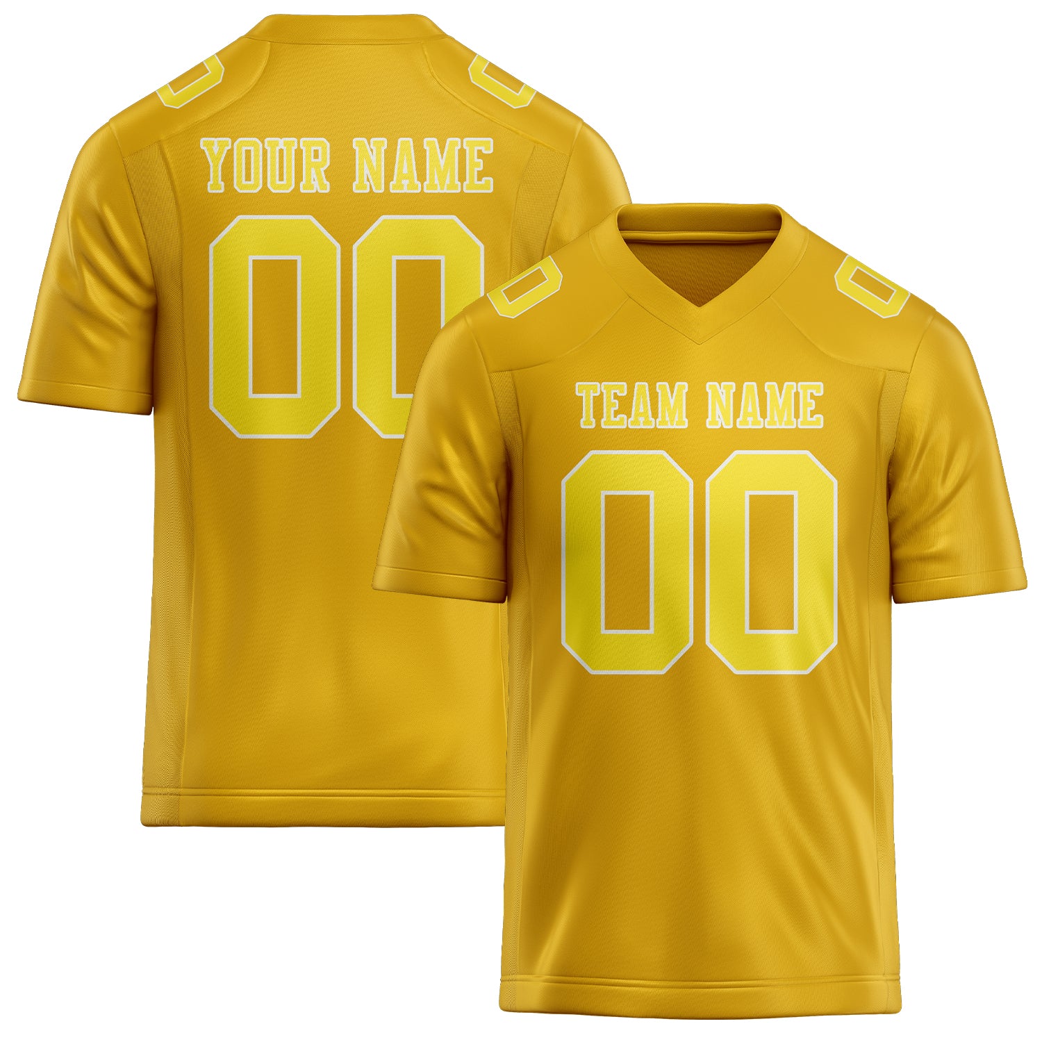 Maglia da rugby personalizzata professionale color oro pallido giallo
