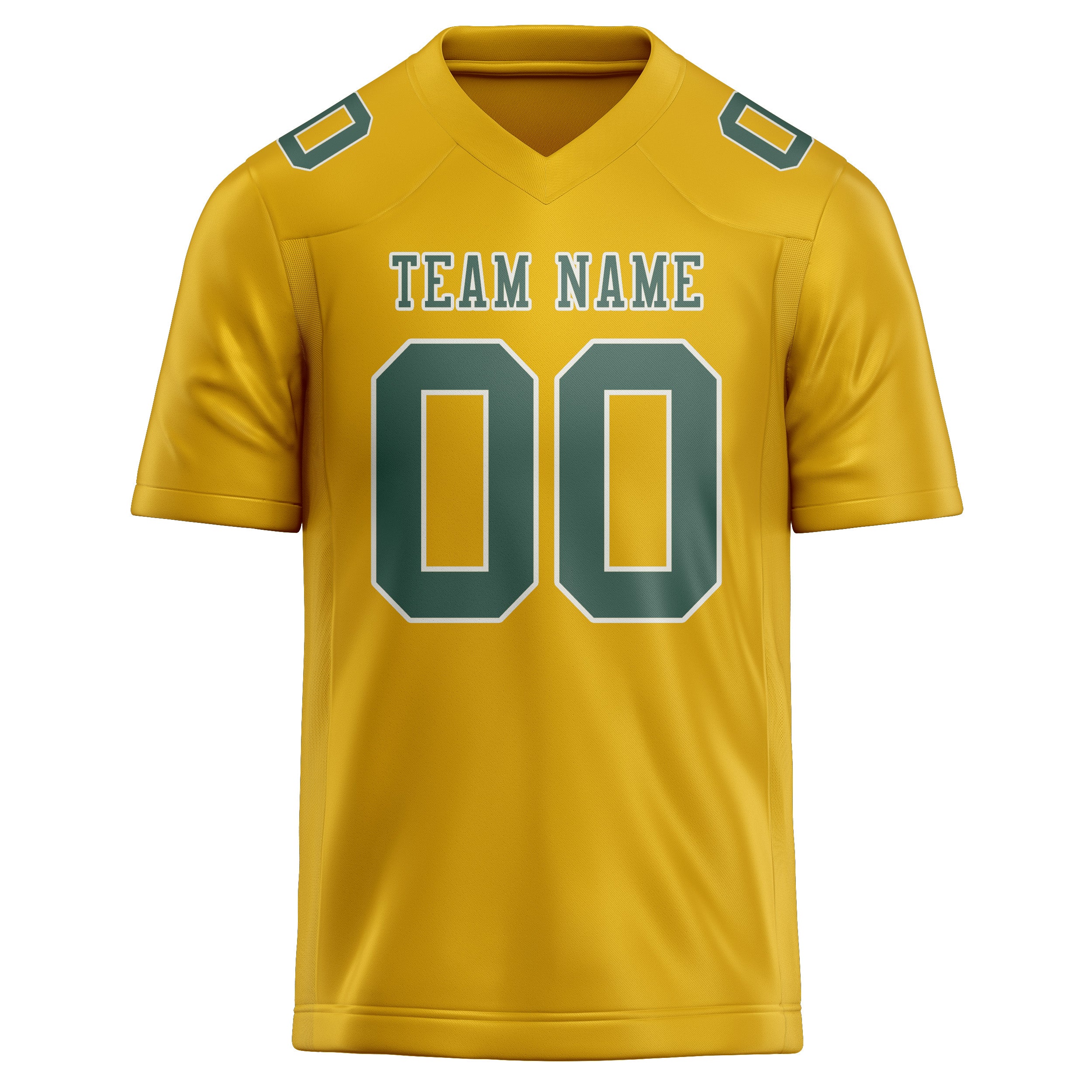 Maglia da rugby personalizzata professionale color oro e verde acqua