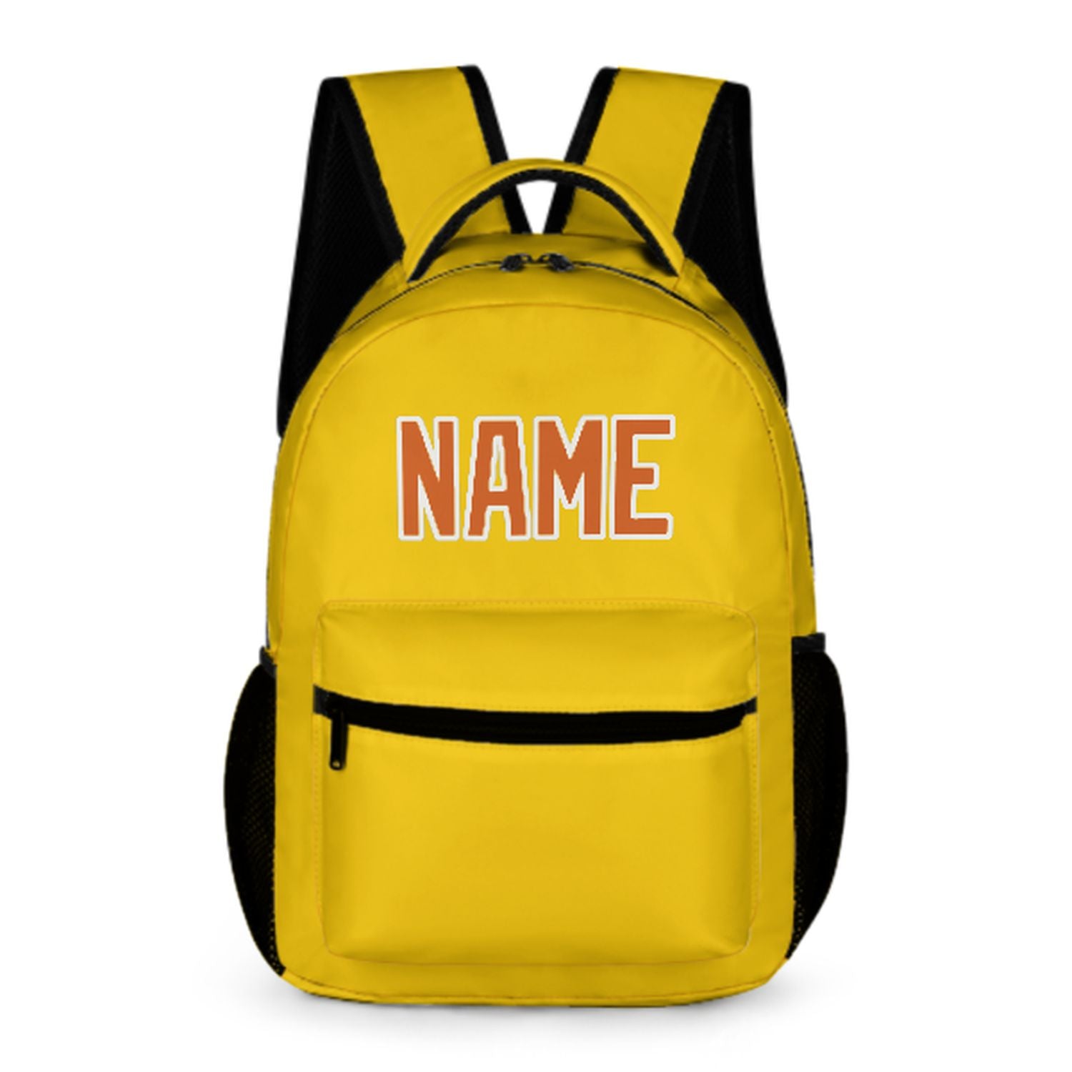 Zaino personalizzato per bambini color oro e arancione