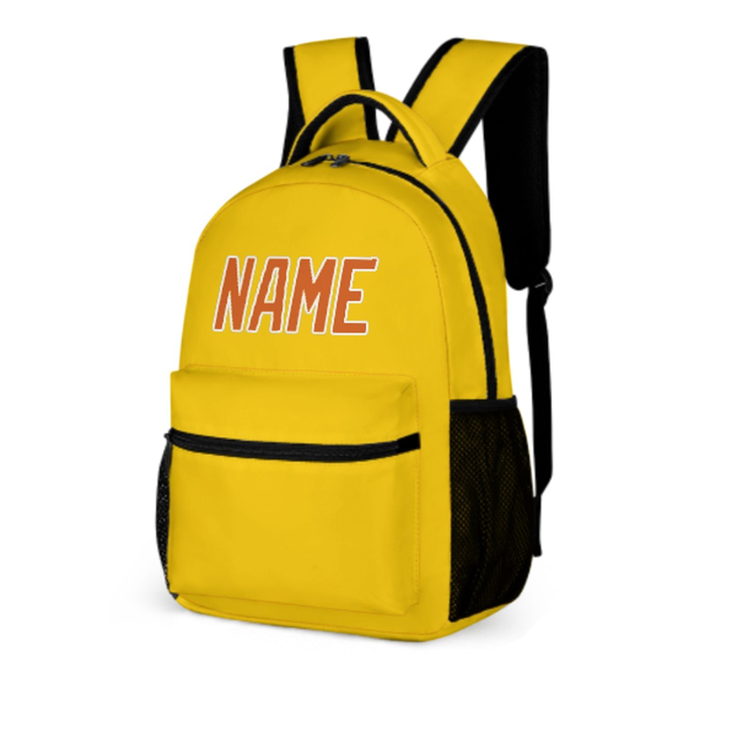 Zaino personalizzato per bambini color oro e arancione