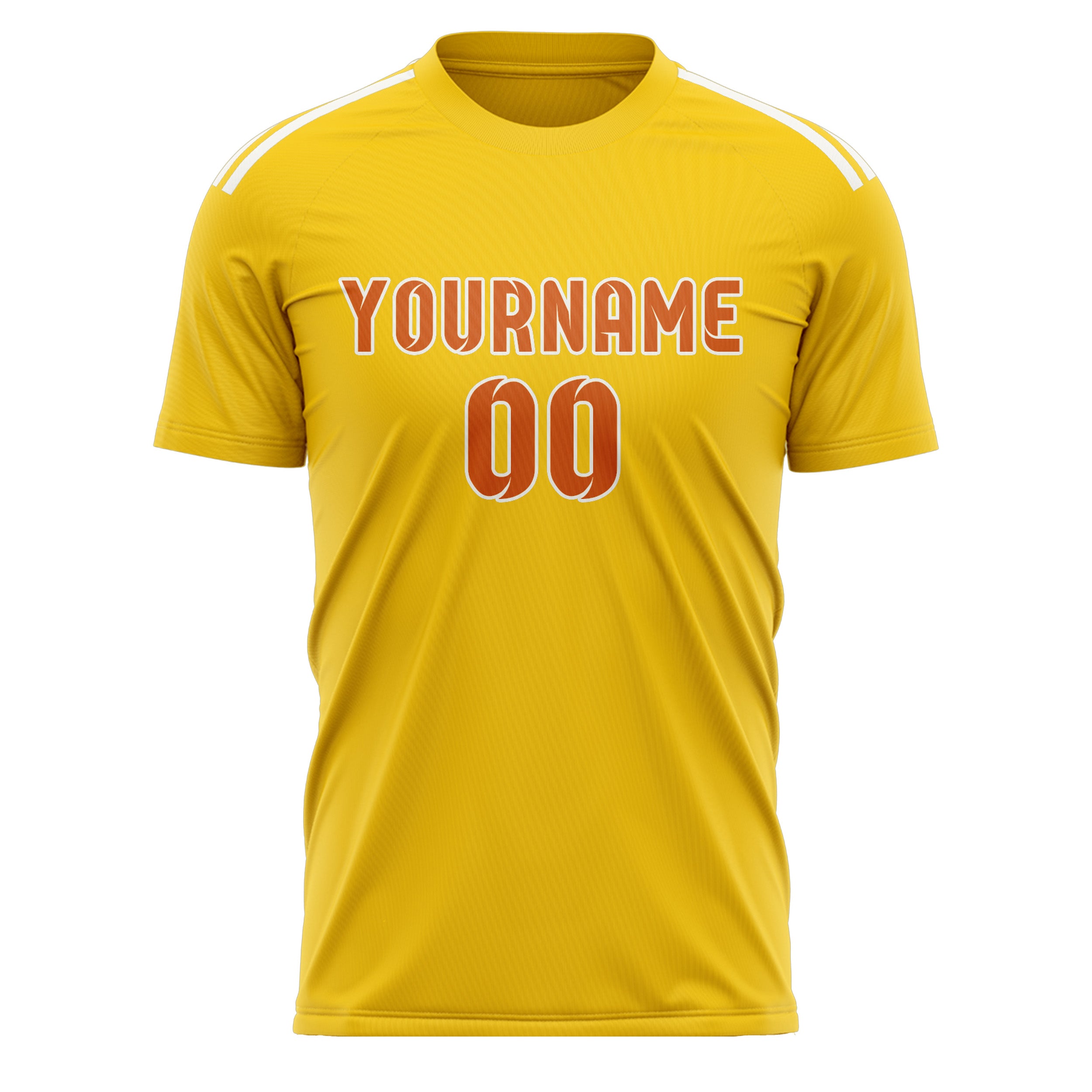 Benutzerdefiniertes Professionelles Gold Orange Fußballtrikot