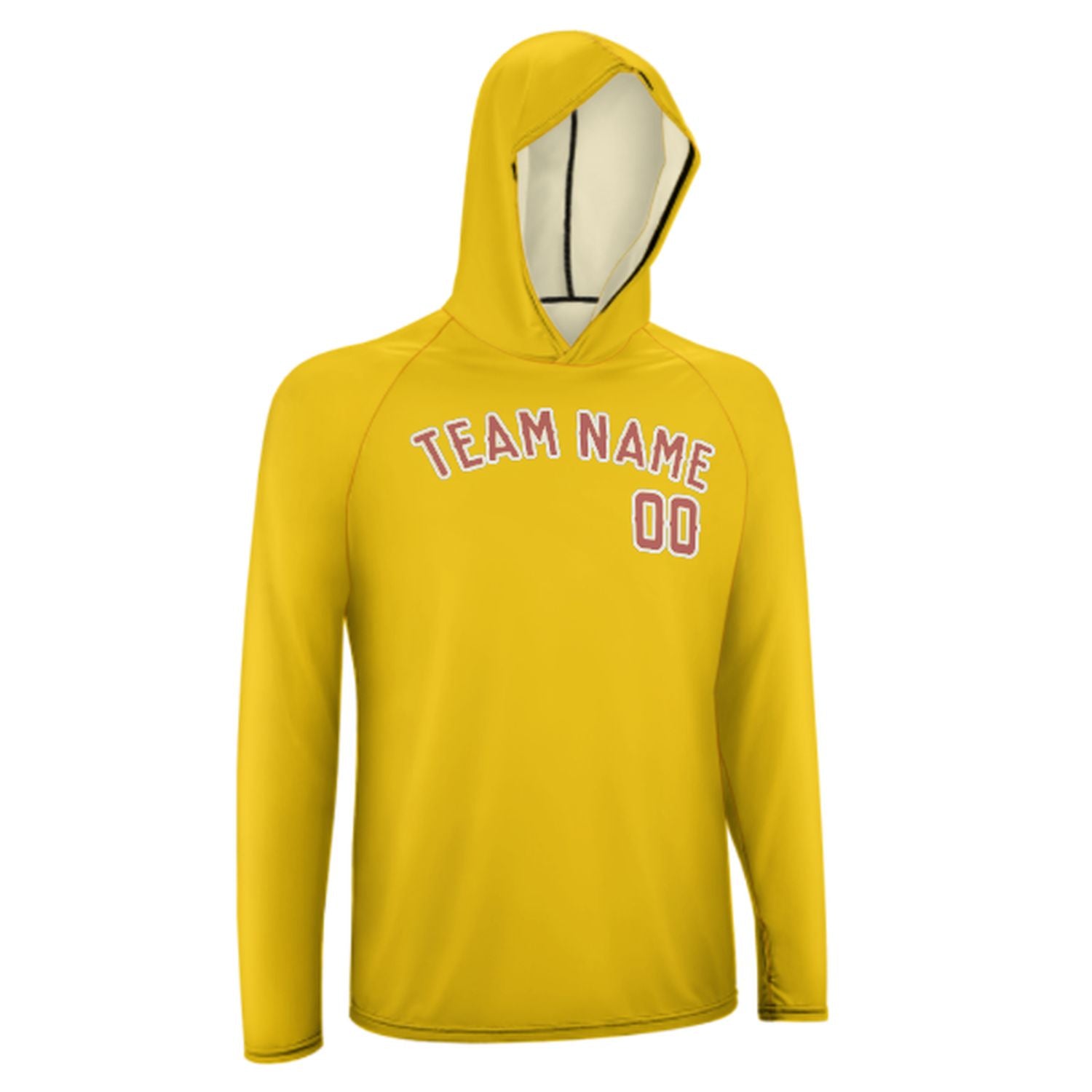 Maßgeschneidertes Gold Kupferrose UV-Hoodie
