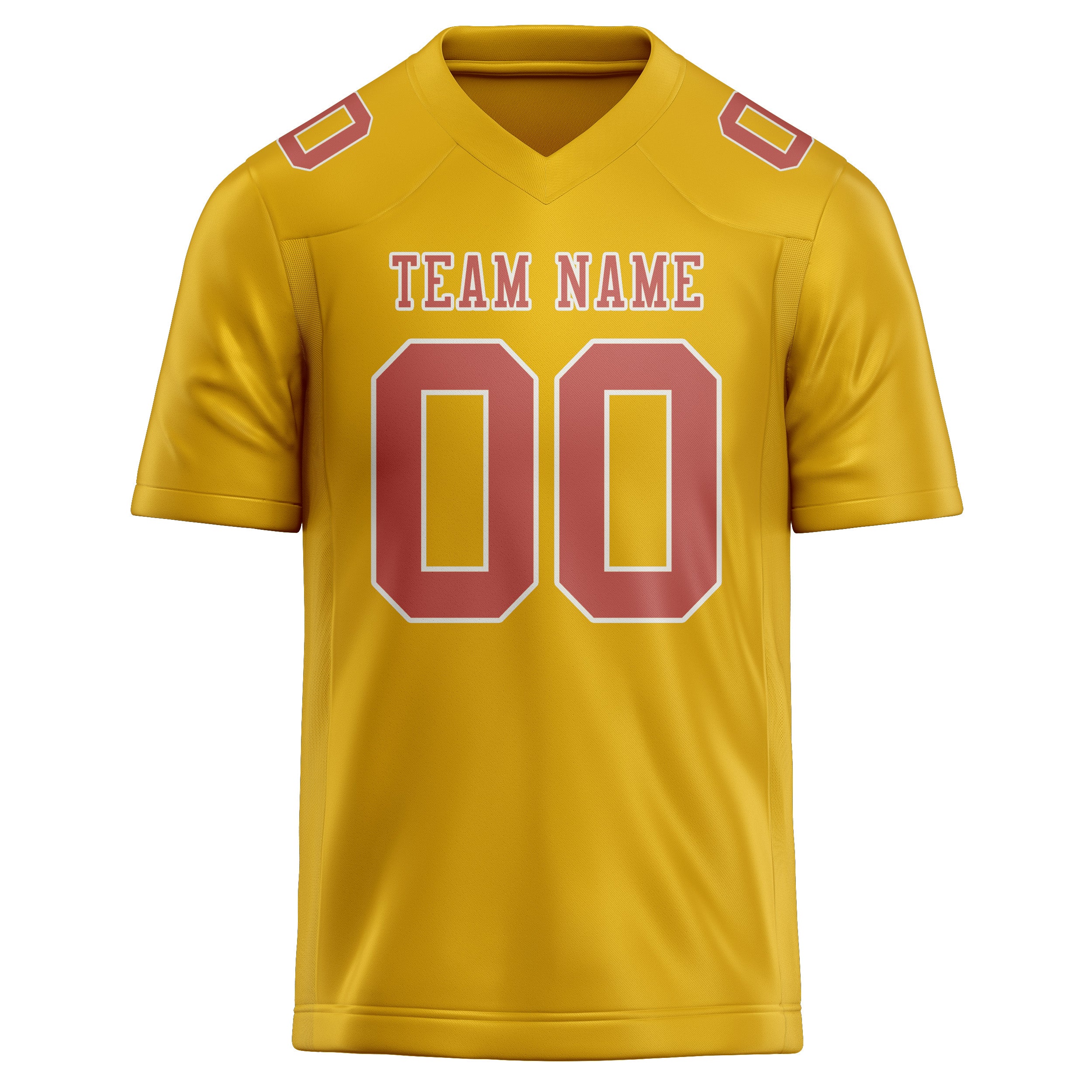 Maßgeschneidertes Professionelles Gold Kupferrose Rugbytrikot